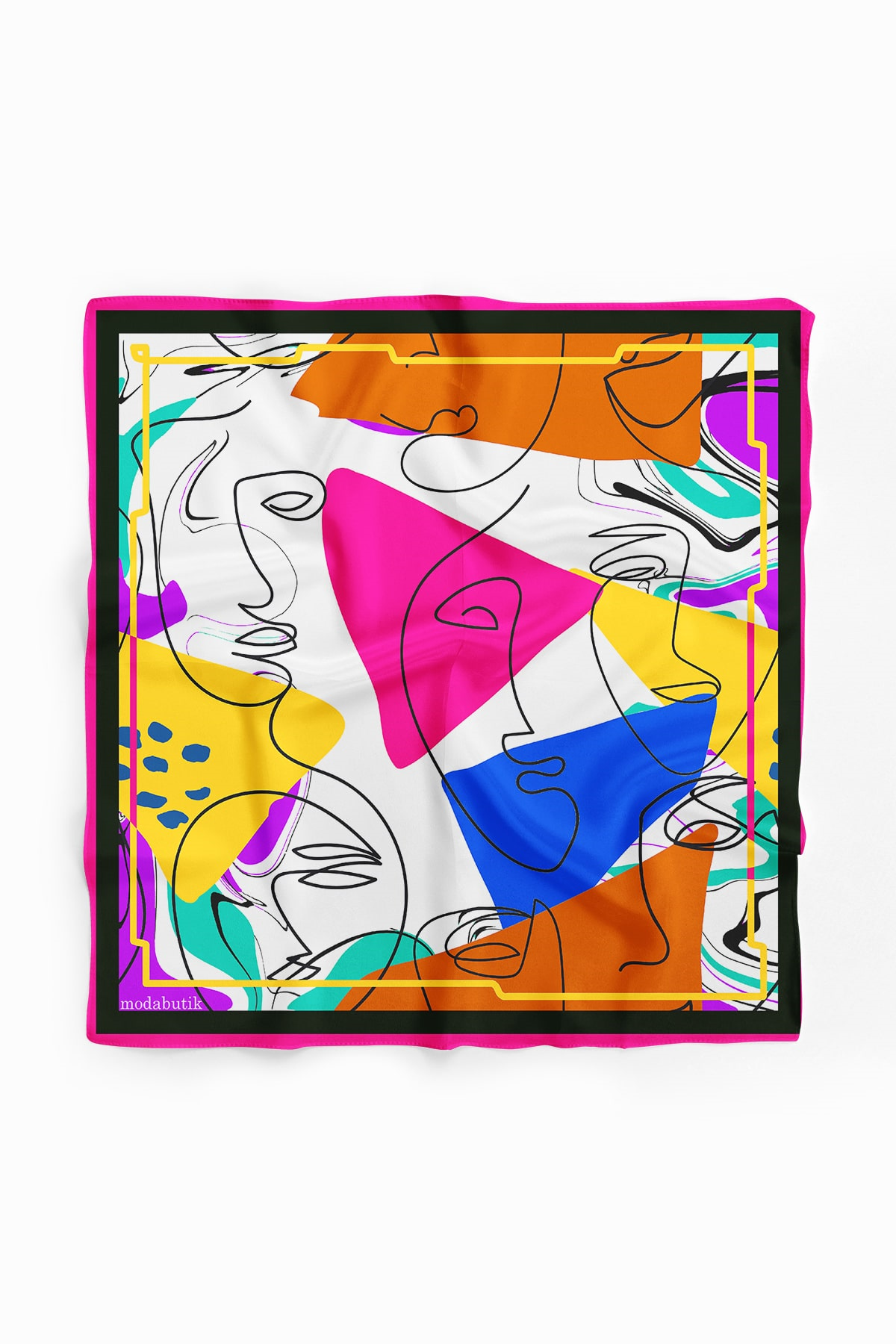 B19 Modabutik Kadın Silüet Desenli Bandana