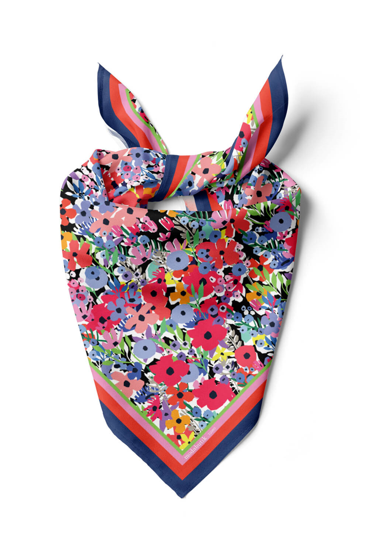 Y52 MODERN ÇİÇEKLİ TASARIM BANDANA DG12089