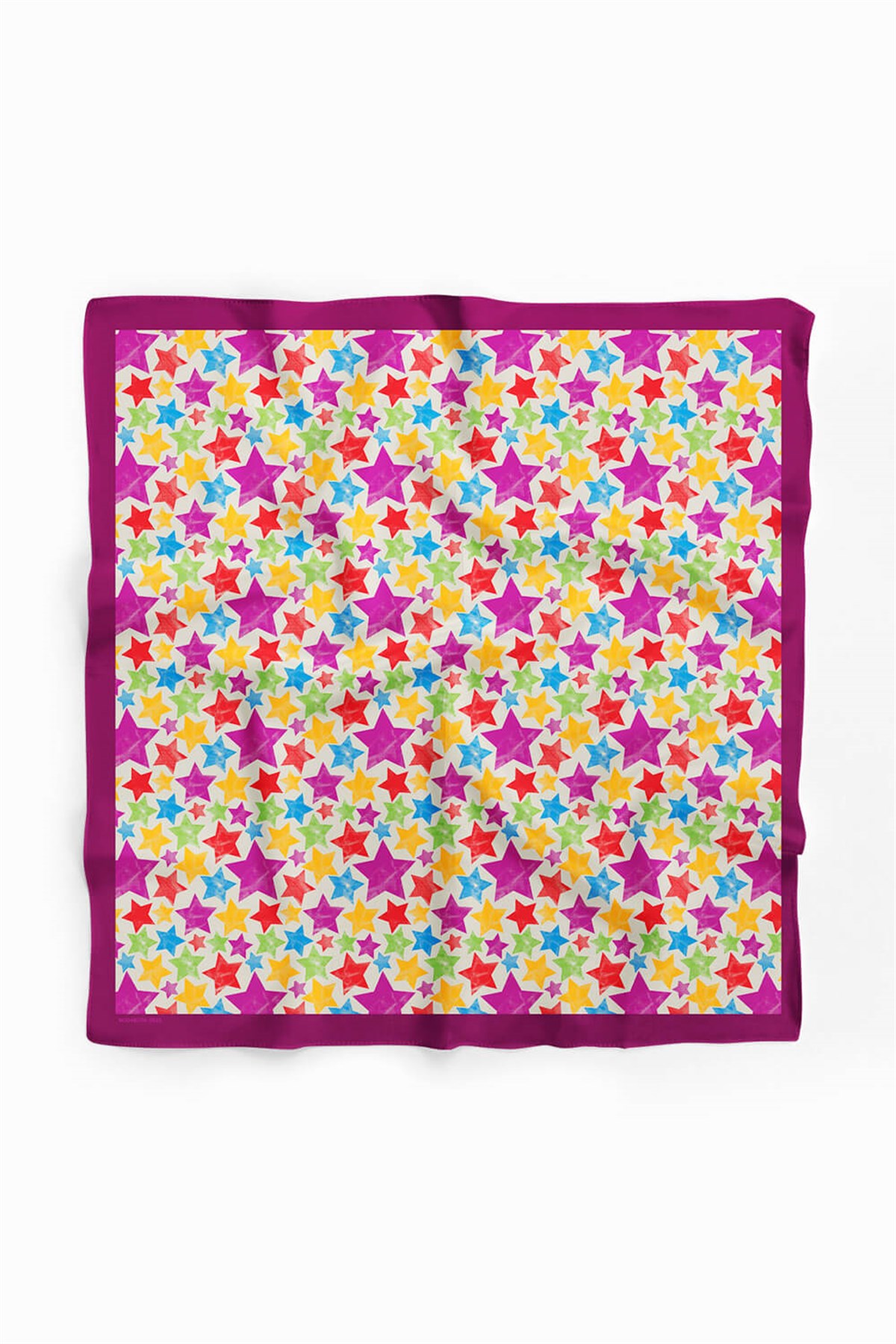 Violla F35 Kadın Mor  Stars Desenli 50x50 Bandana HYL DG0521-22