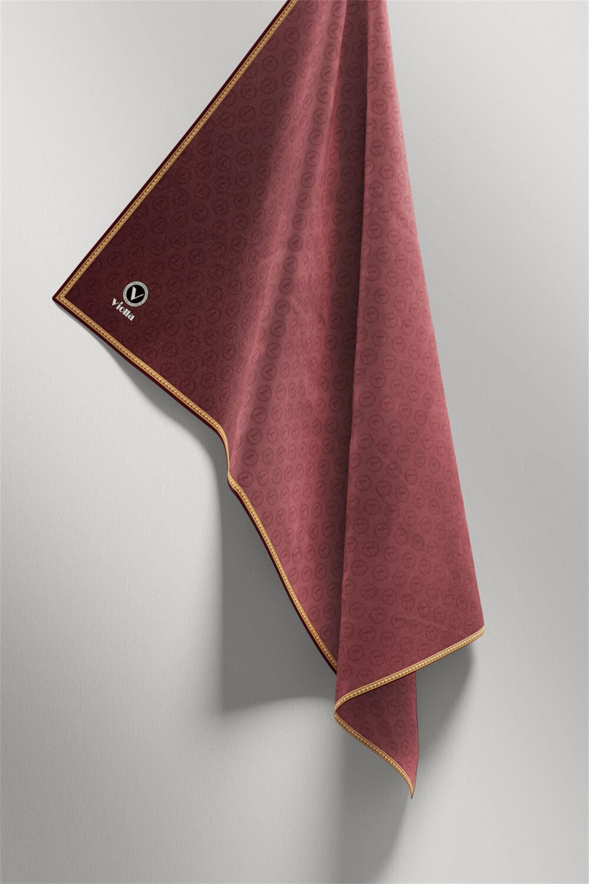 Twill Degradeli Pudra Renkli 90x90 Eşarp (İpek İçermez)