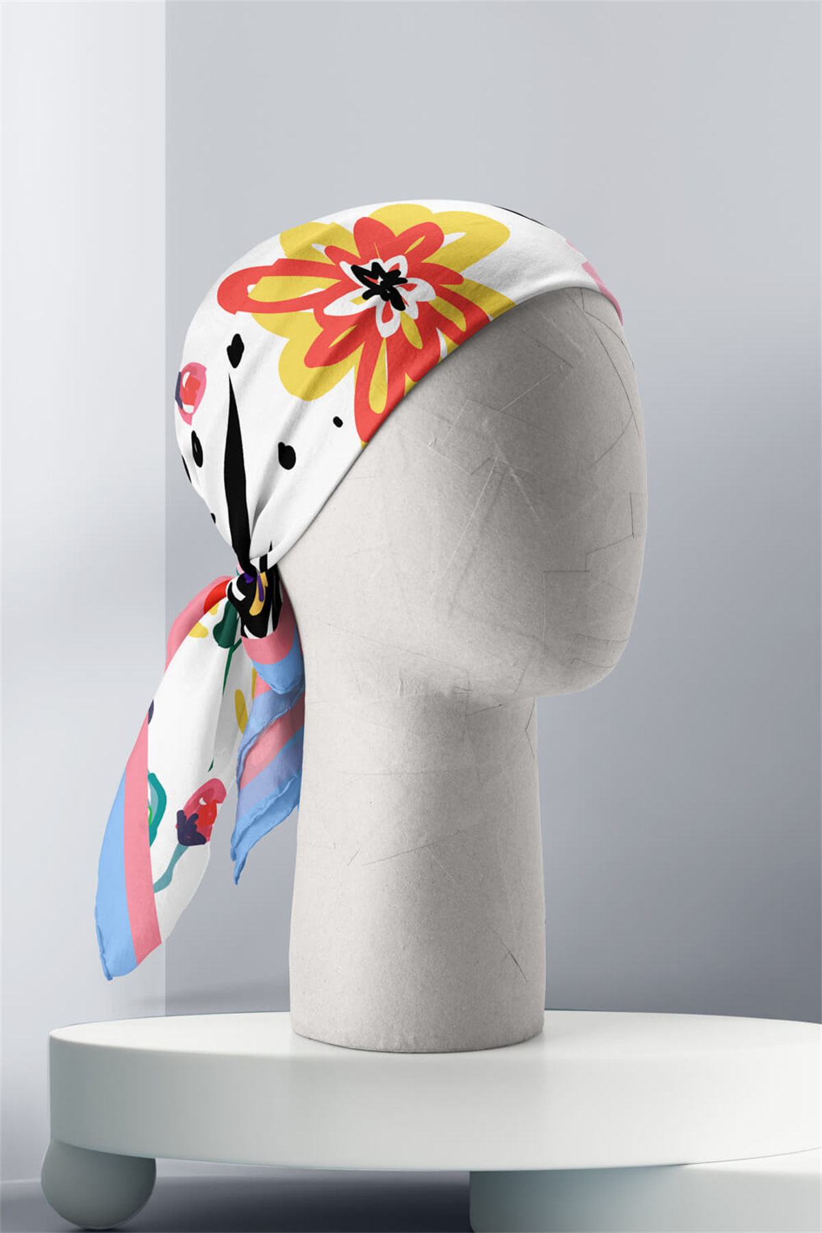 B7 Modabutik Çiçek Desenli Bandana