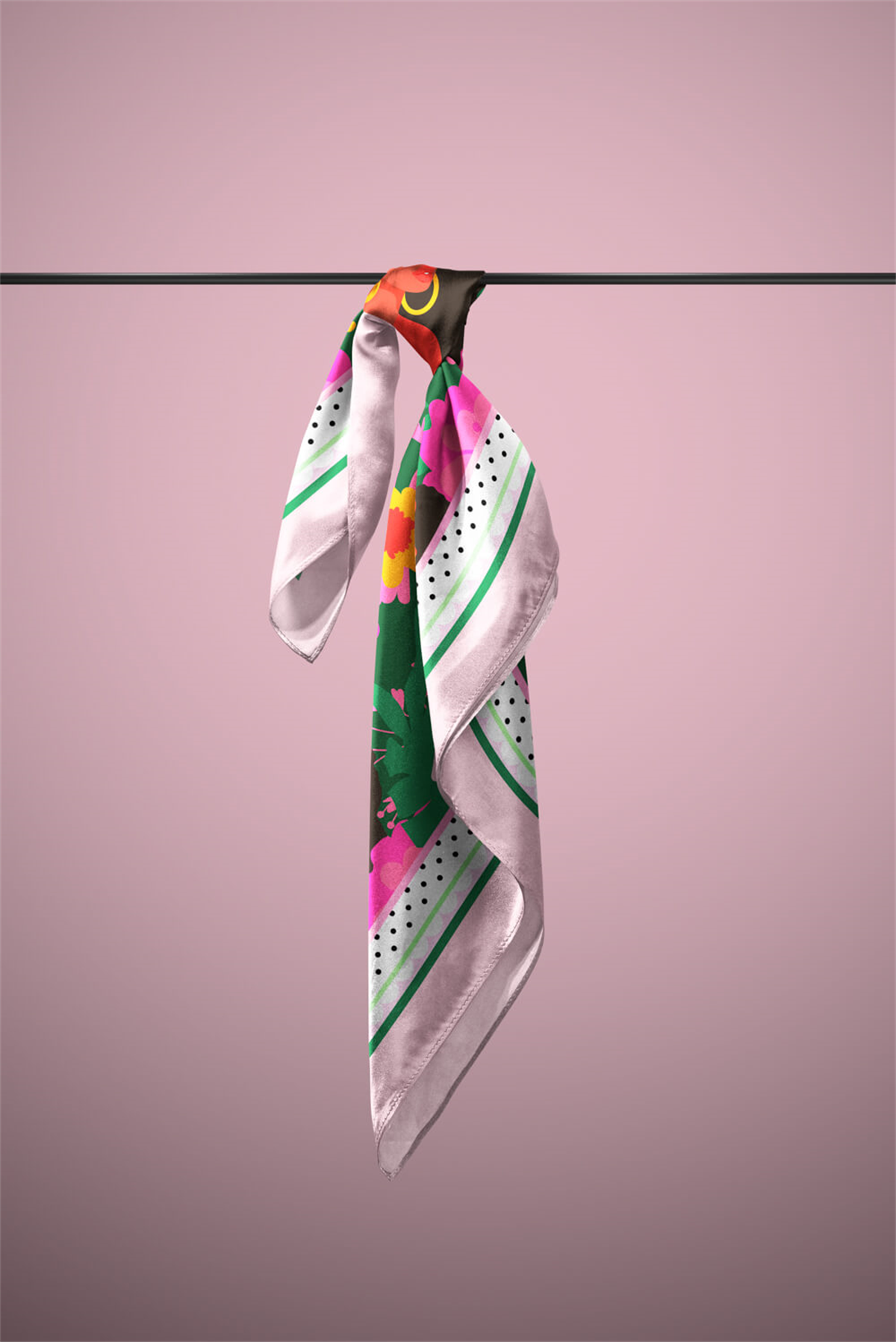 B120 ABSTARCT ETNIC  TASARIMLI BANDANA