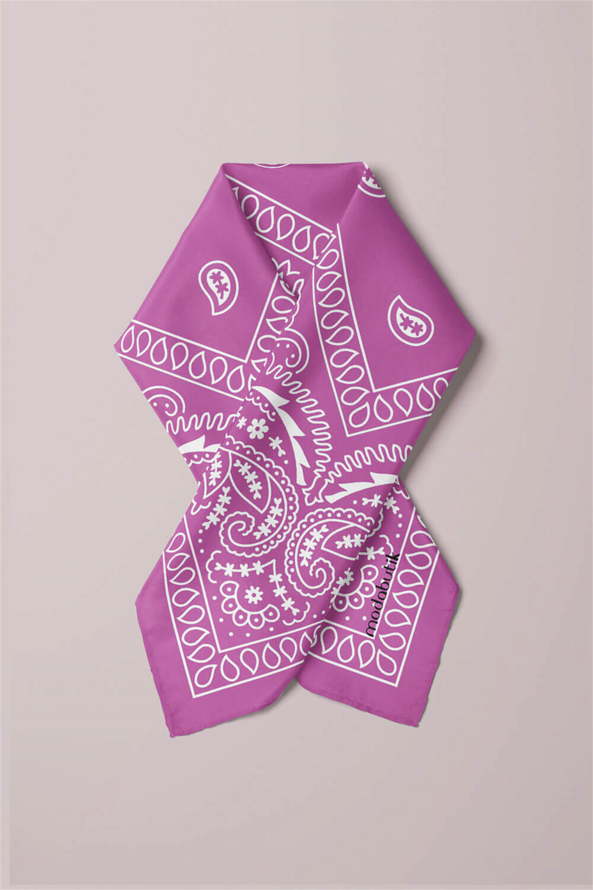 D81 Modabutik Şal Desenli Bandana