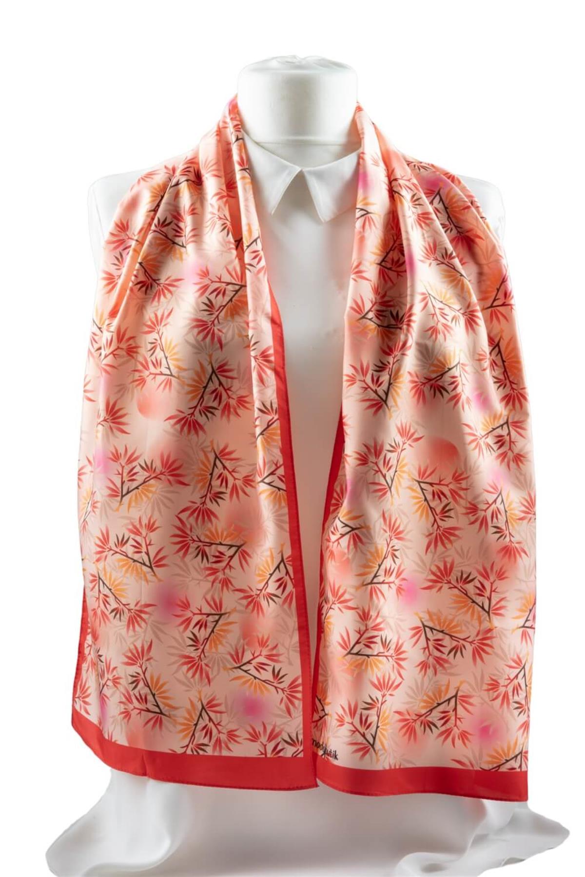 Modabutik Yaprak Desenli Kadın Fular