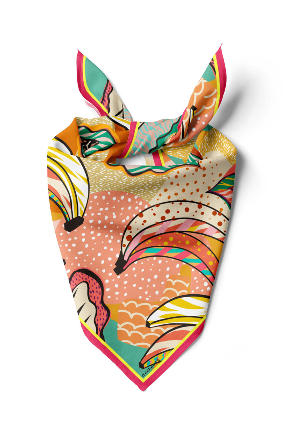 F114 Modabutik Muz Desenli Bandana