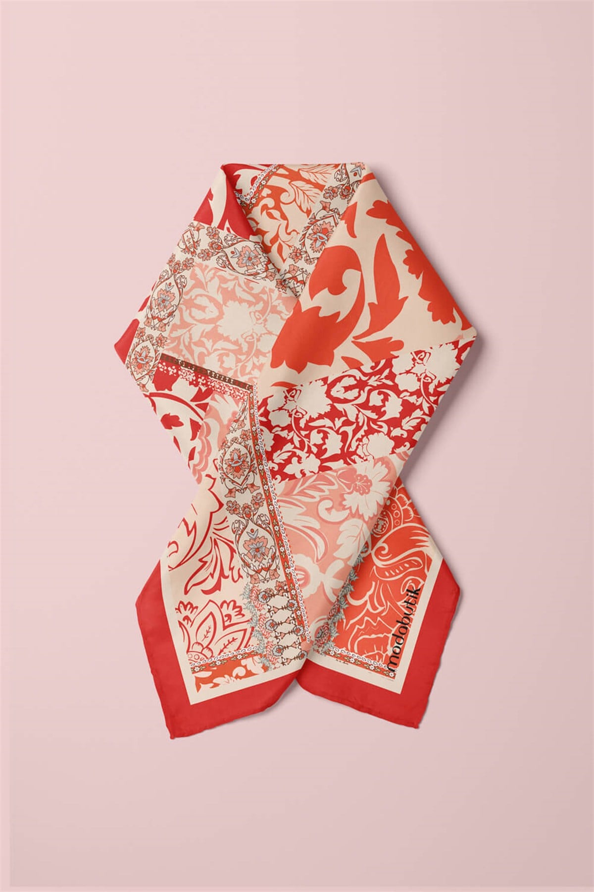 H52 Violla Karışık Desenli Bandana