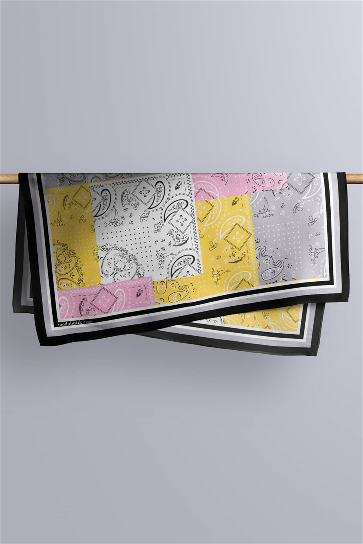 F72 ŞAL TASARIMLI PATCHWORK  BANDANA  DG11986