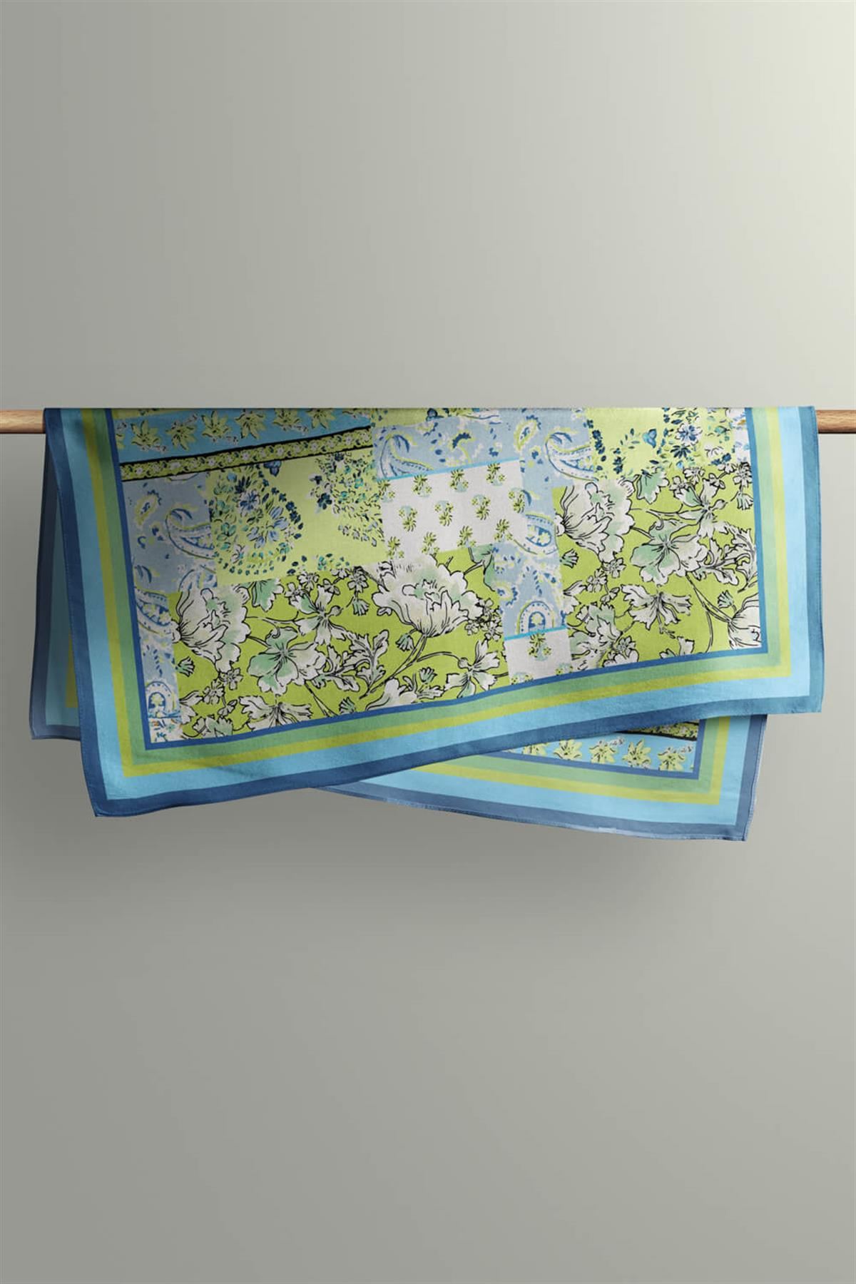 B11 ŞAL DESENLİ PATCHWORK BANDANA DG12001