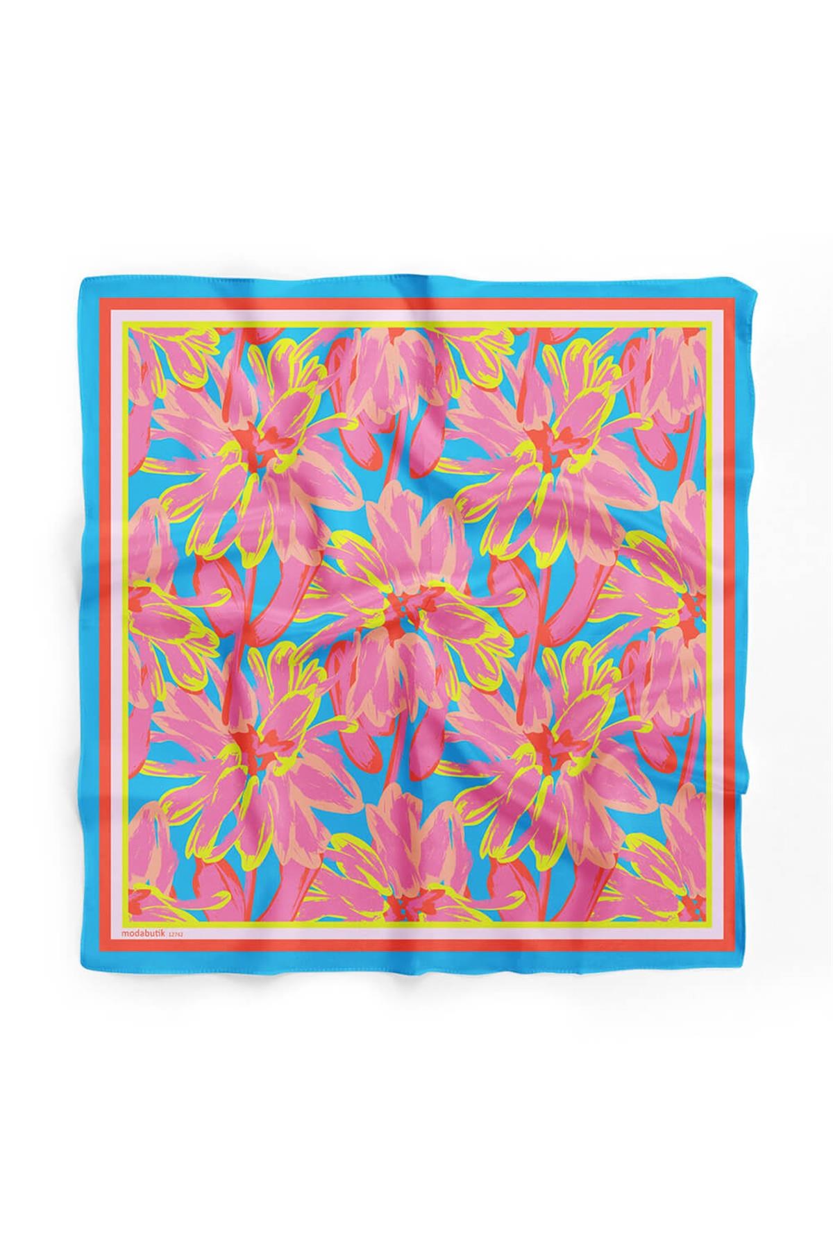 Violla WATERCOLOR FLORAL TASARIM BANDANA