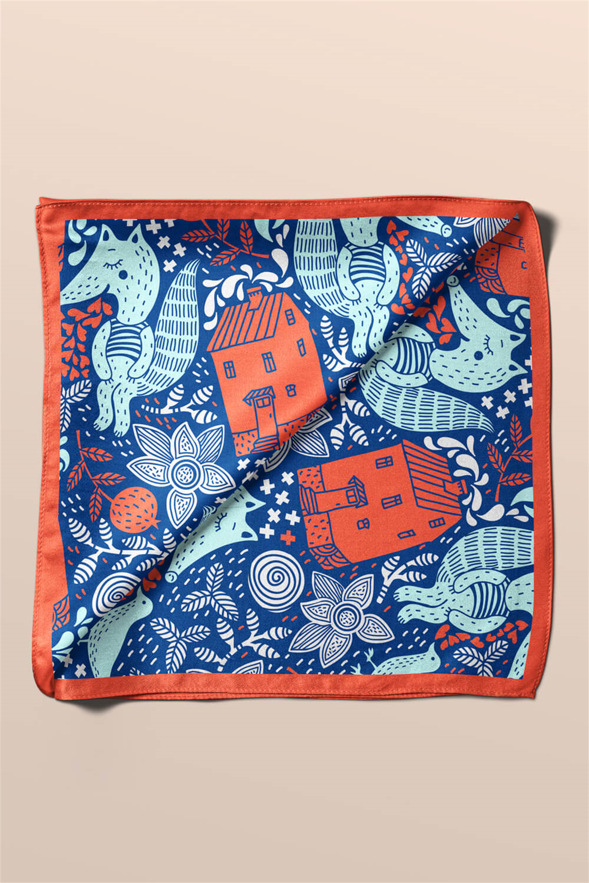 B31 Modabutik Tilki Desenli Bandana