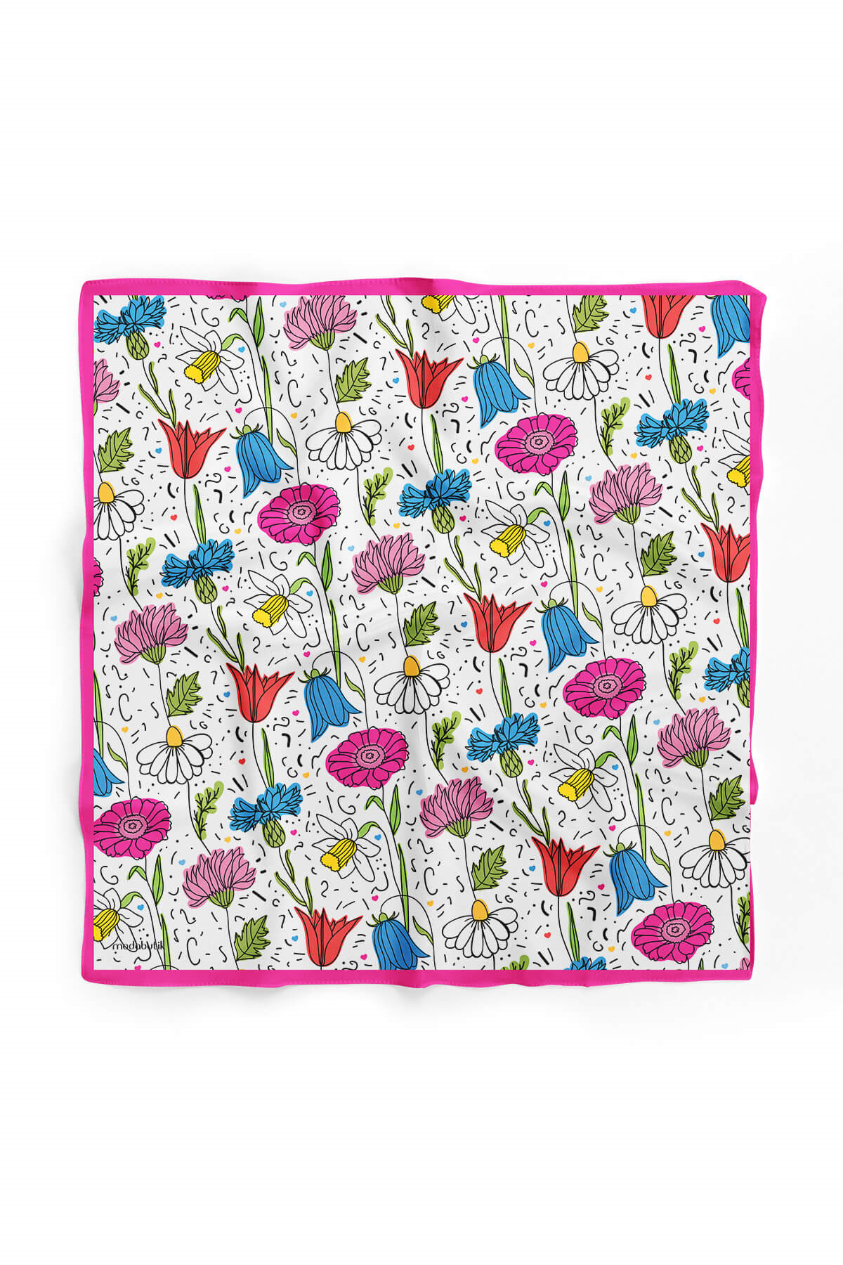 B89 Modabutik Çiçek Desenli Kadın Bandana