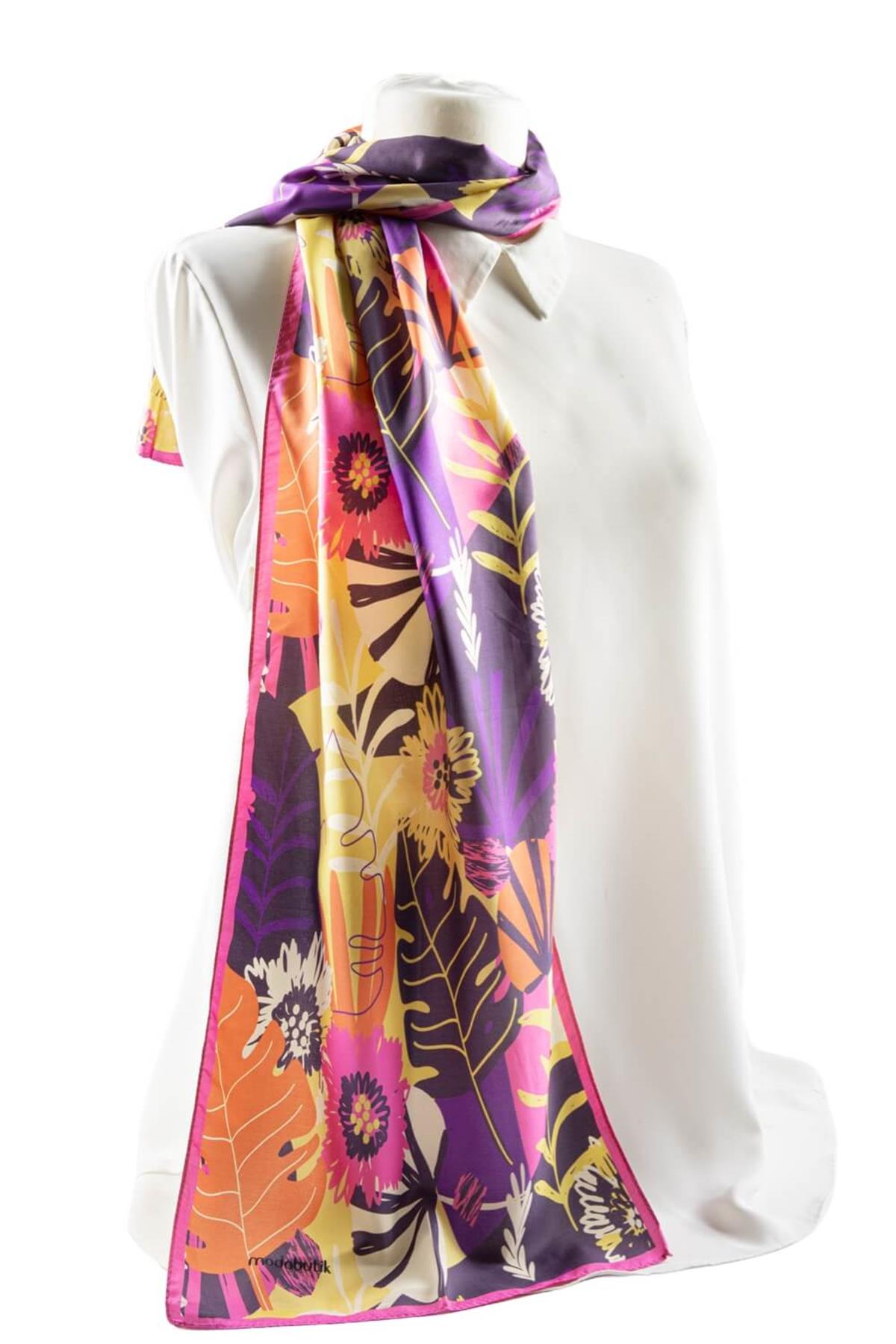 Modabutik Çiçek Desenli Kadın Fular