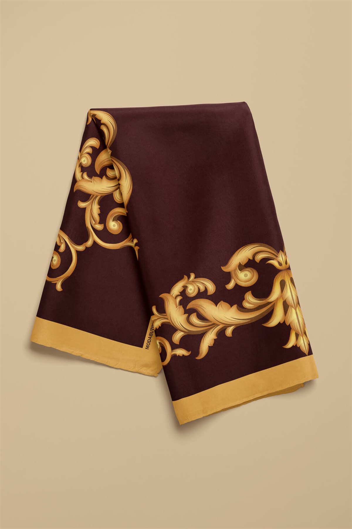 Violla C81 Kadın Kırmızı Sarı Sultan Desenli 50x50 Bandana HYL DG0822-22