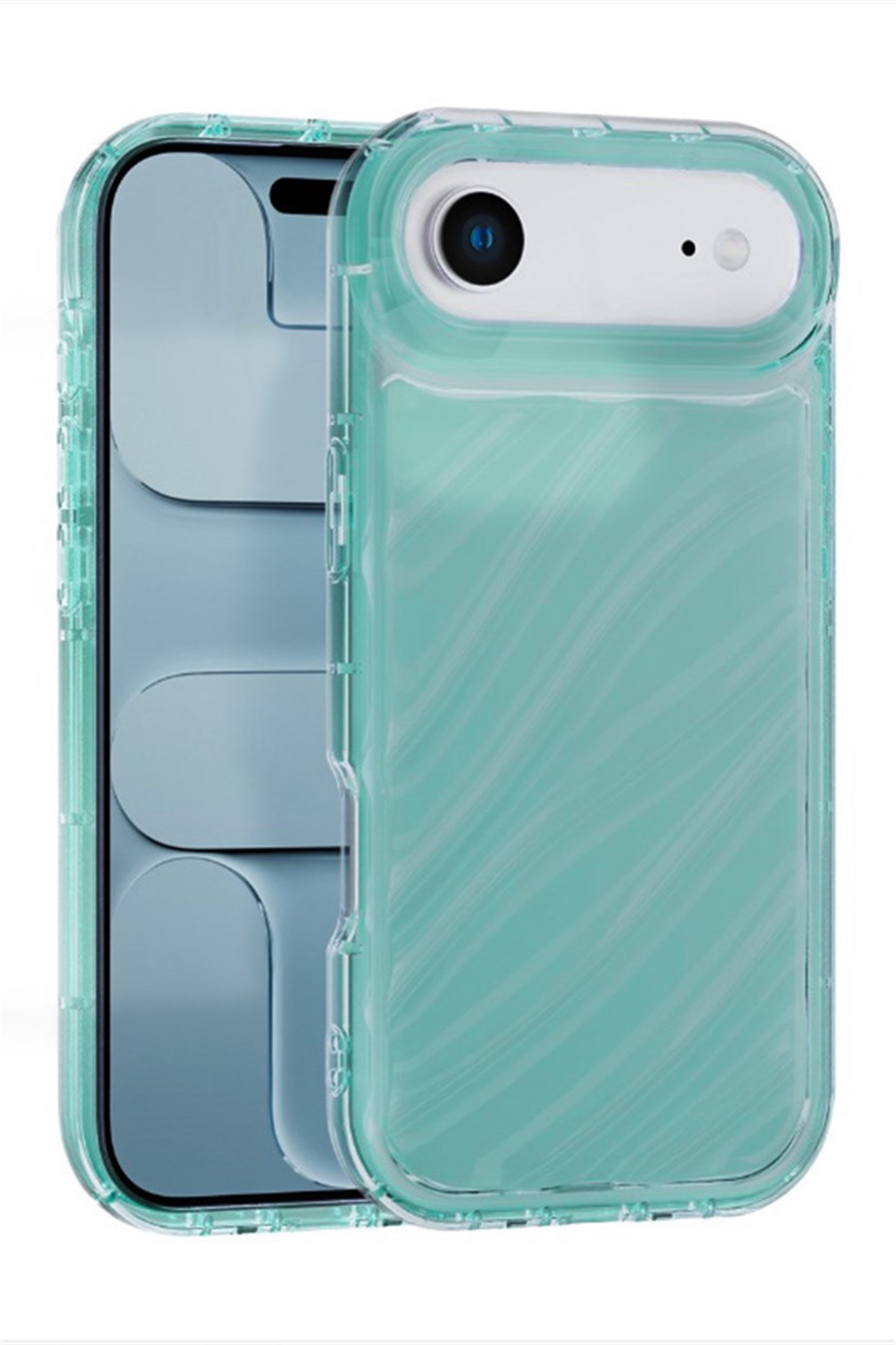 iPhone Air Kılıf – Kabartmalı Parlak Desenli Darbe Emici Silikon Telefon Kılıfı