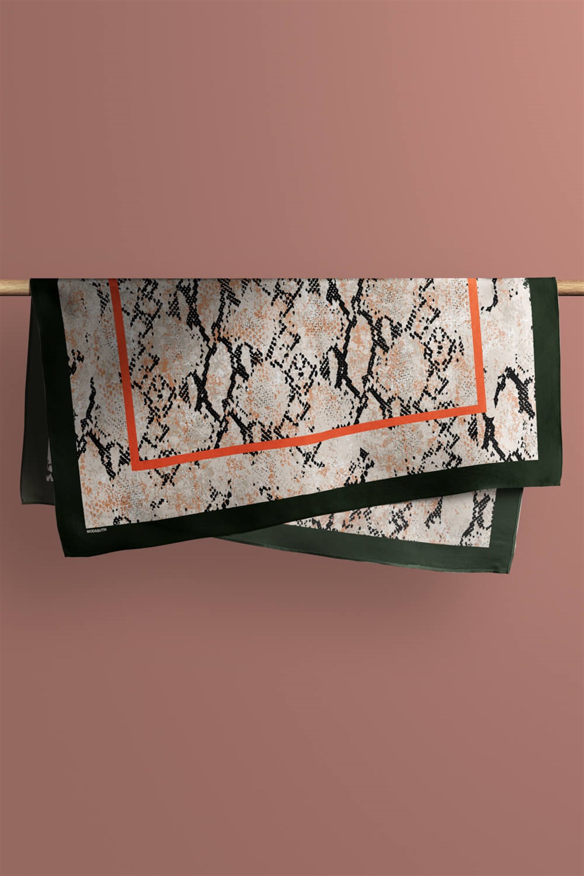Violla Z38 Kadın sarı mamba Desenli 50x50 Bandana HYL DG01617-22