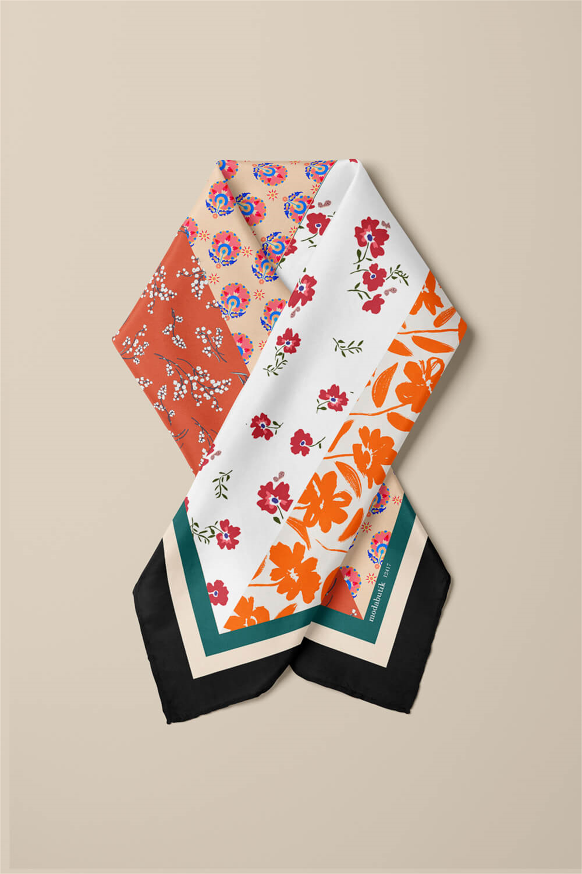 B14 ETNIK ŞALLI PAISLEY BANDANA DG12417