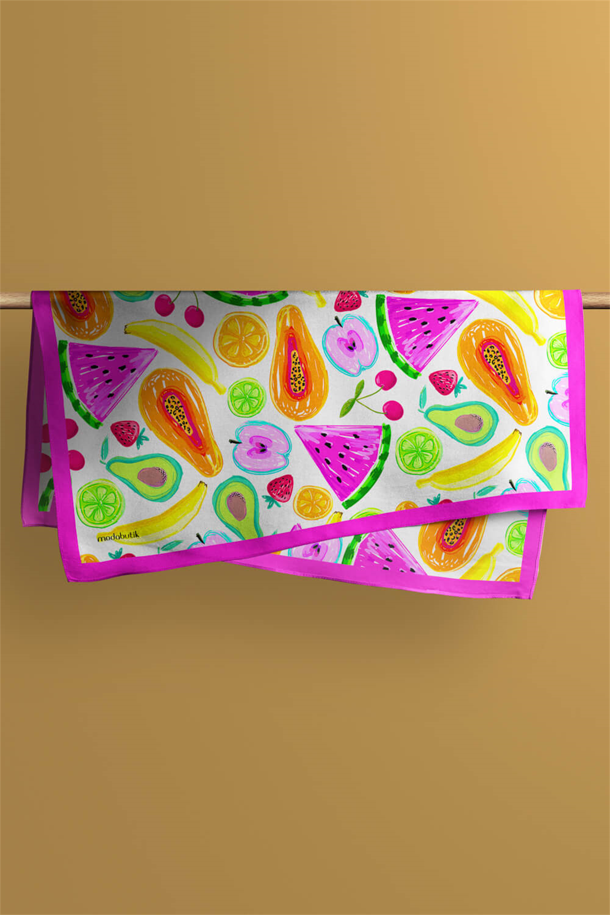 G96 Modabutik Meyve Desenli Bandana