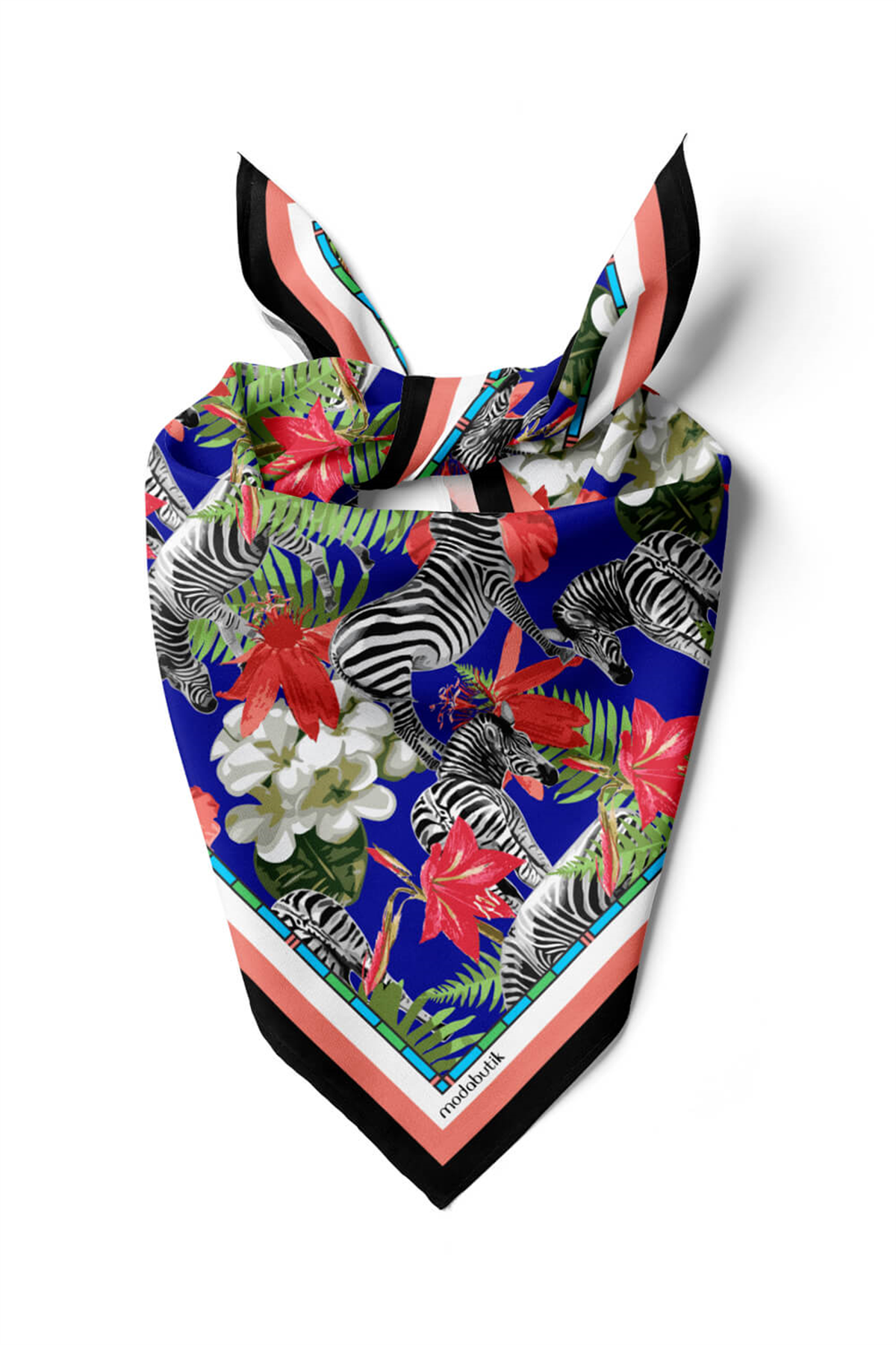 F58 TROPIC ZEBRA TASARUMLI BANDANA
