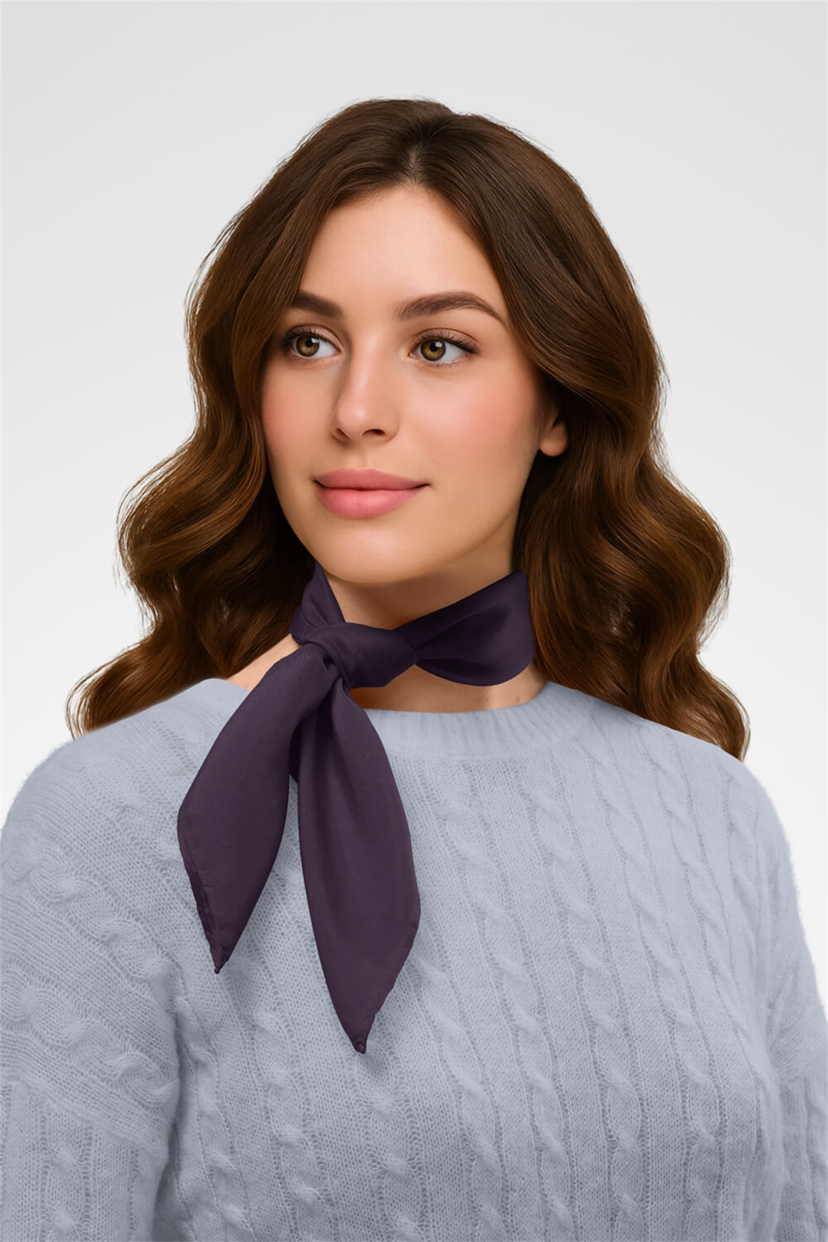 Şifon Leylak Bandana