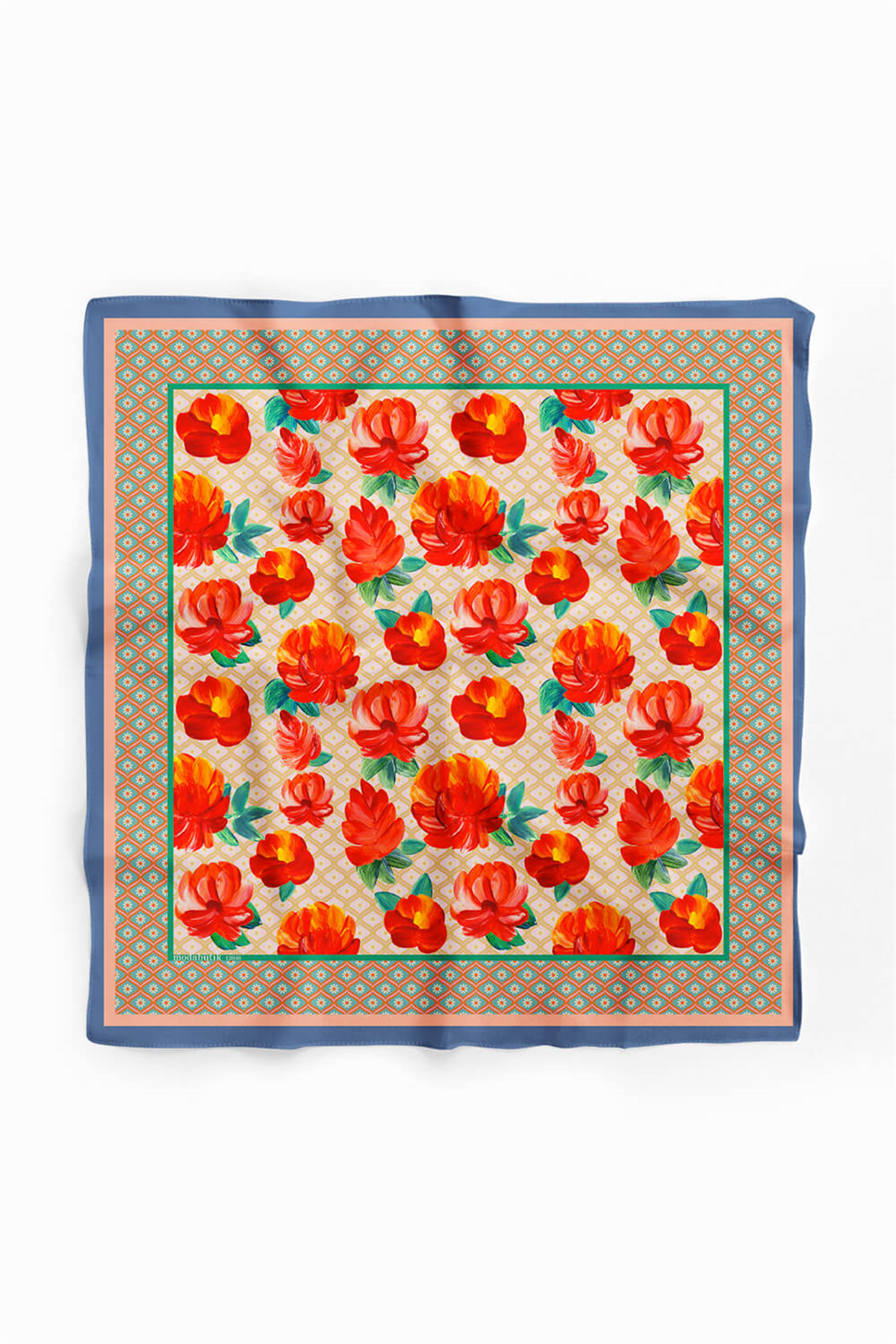 B27  MODERN ÇİÇEKLER TASARIMLI BANDANA