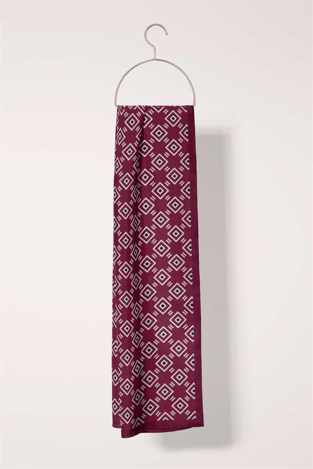 I10 Geometrik Desenli Fular 30x140