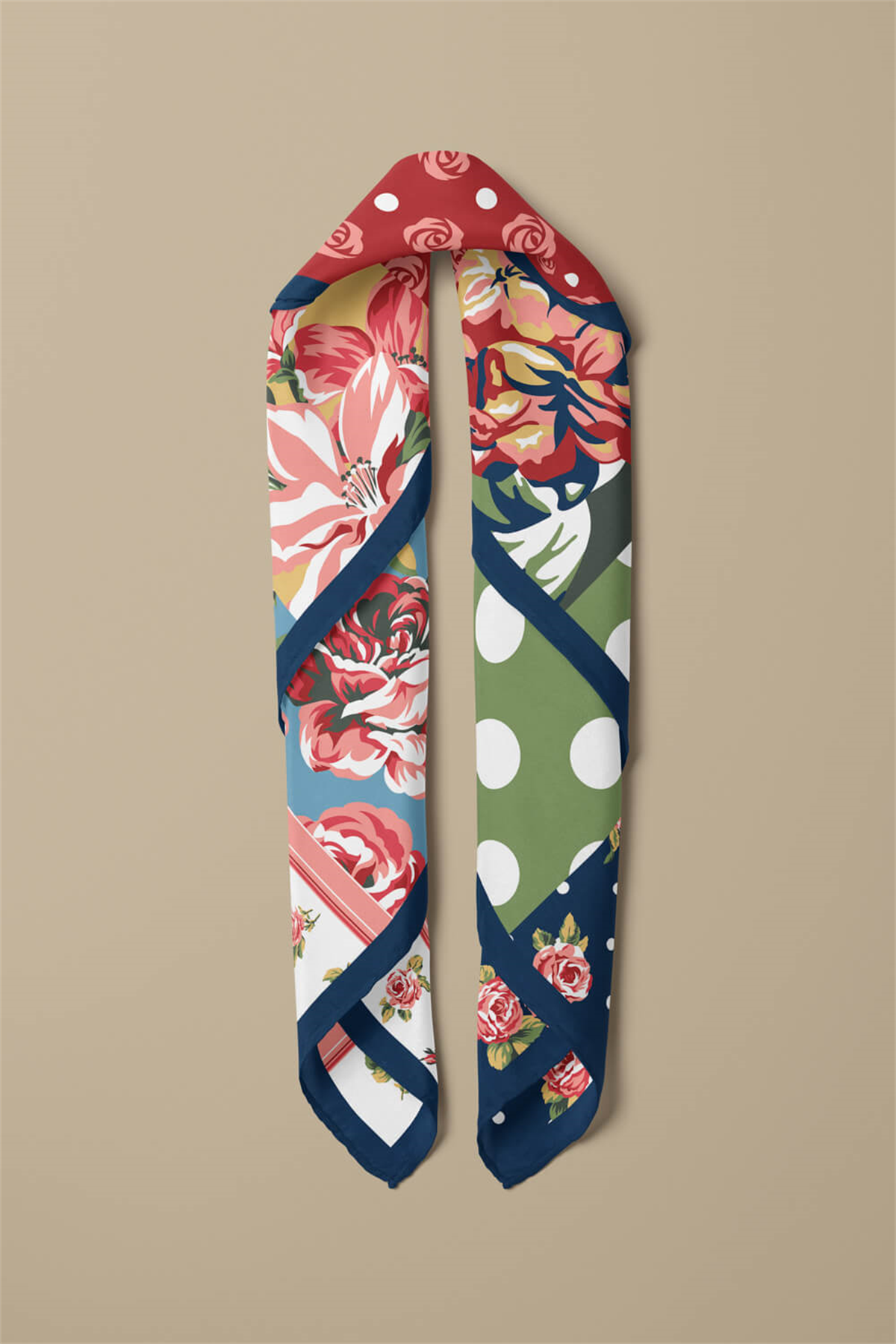 V9 Modabutik Çiçek Desenli Bandana