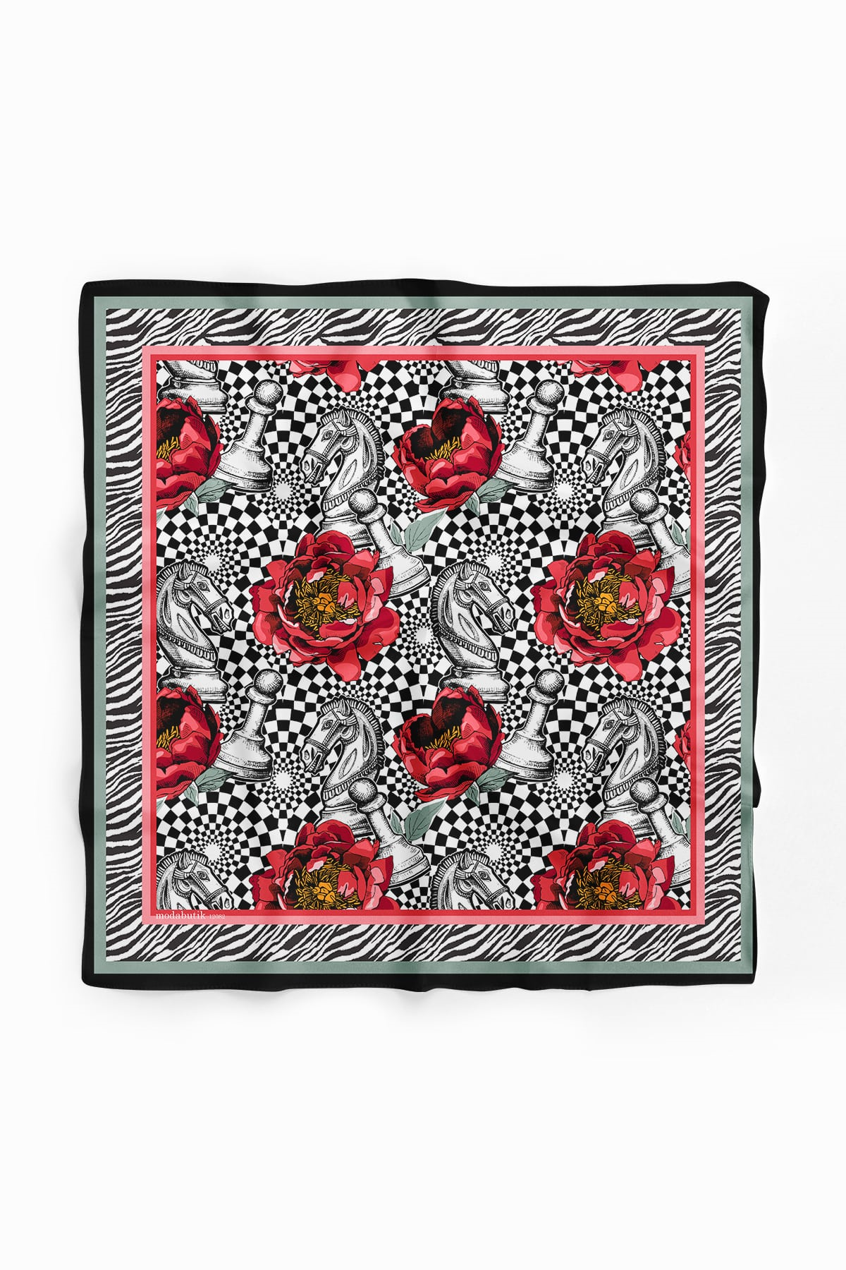 C76 CHECK HORSE  TASARIMLI BANDANA DG12082