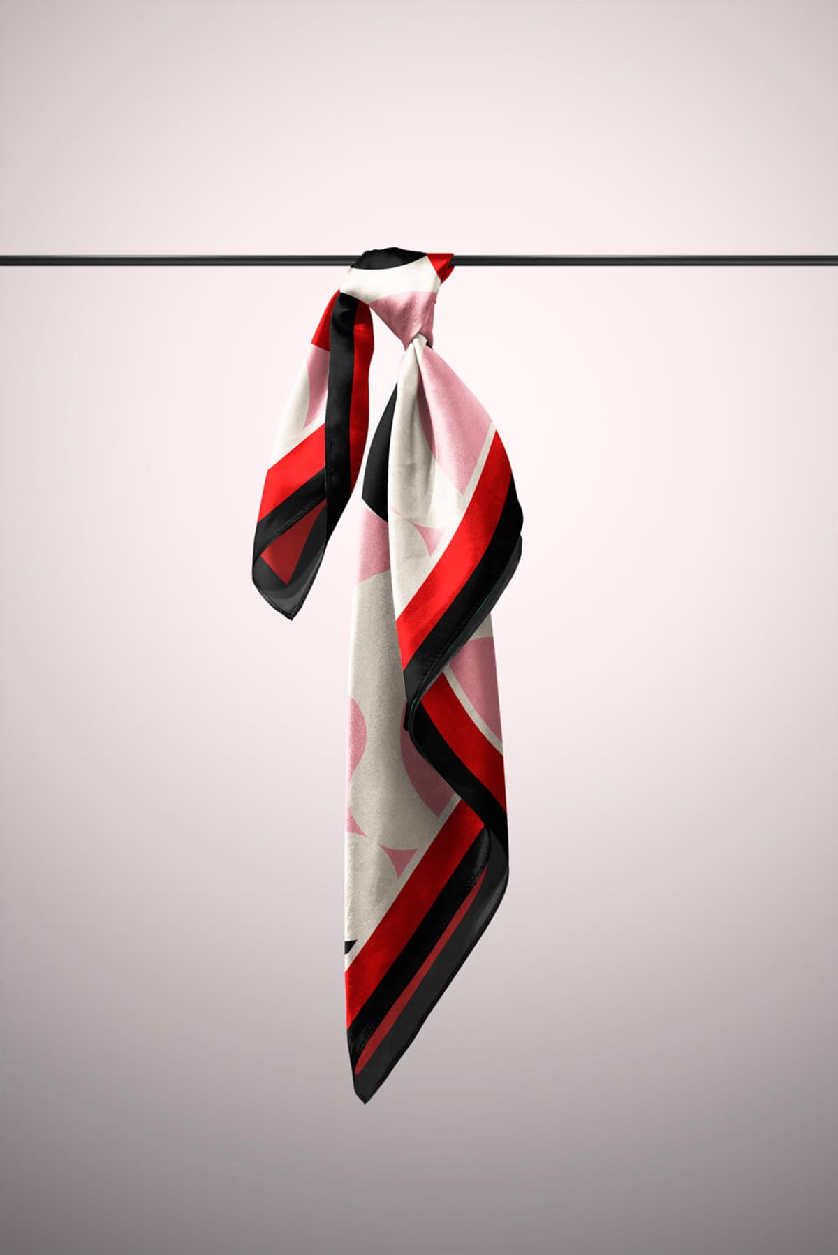 Vissona Kalp Desenli İpek Bandana