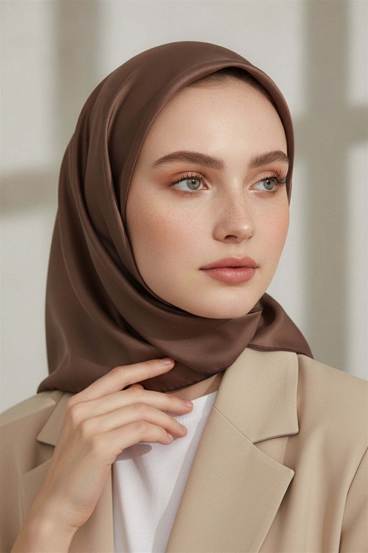 %100 Twill İpek Düz Desenli Eşarp 90x90 Eşarp Dikim Şekli : El Dikişi