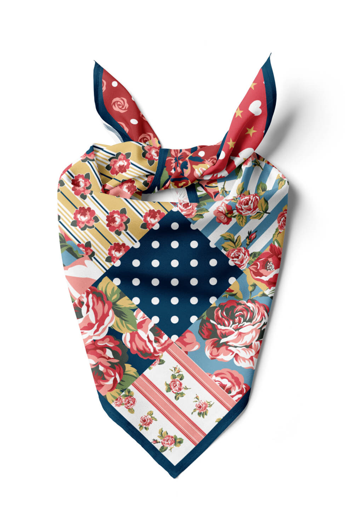 V9 Modabutik Çiçek Desenli Bandana