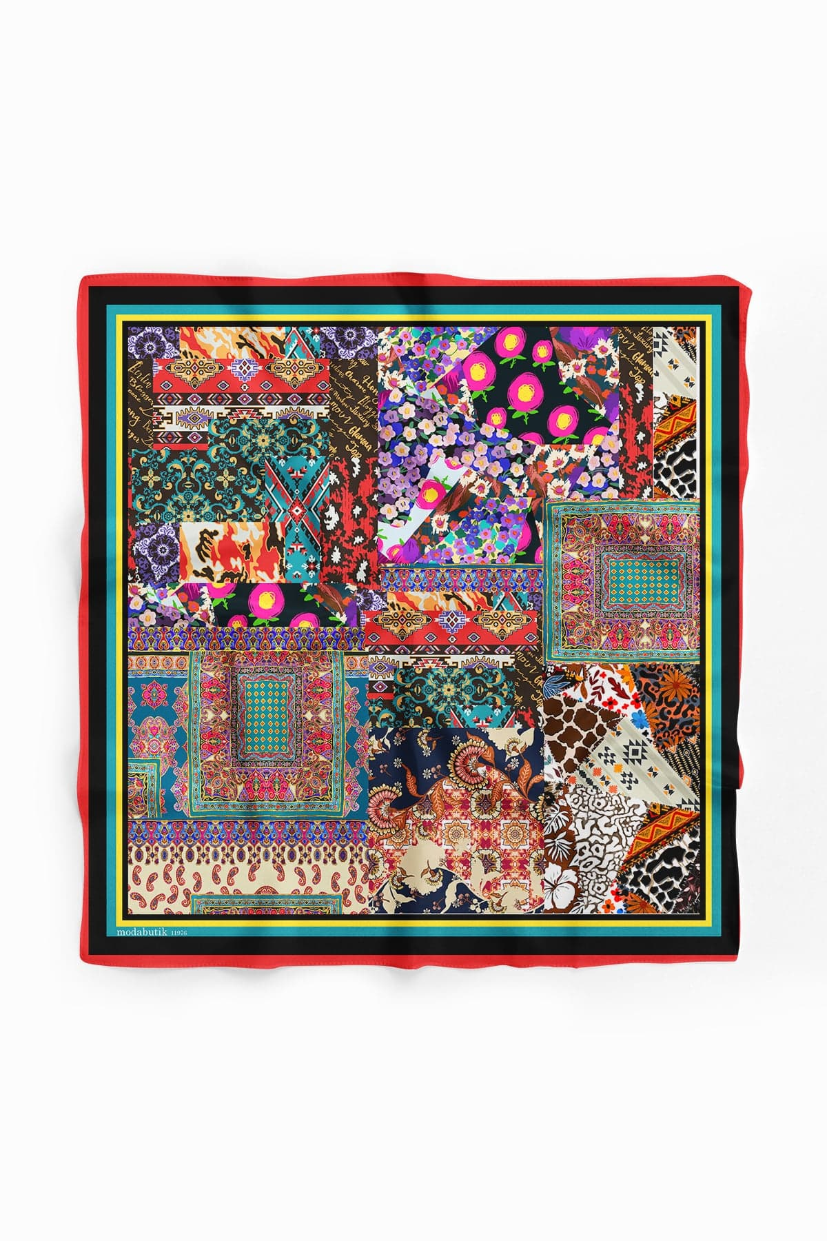 F102 ETNIK PATCWORK TASARIMLI BANDANA DG11976