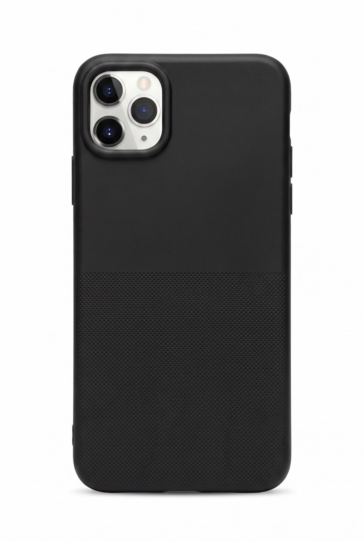 iPhone 11 Pro Max Uyumlu Kamera Korumalı Silikon Telefon Kılıfı Darbe Emici Tırtıklı Kaymaz Yüzey İçi Kadife Kaplı