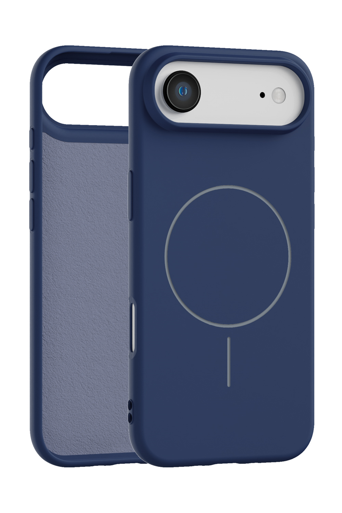 iPhone Air Uyumlu İçi Kadife Magsafe Wireless Şarz Özellikli Lacivert Renkli Telefon Kılıfı