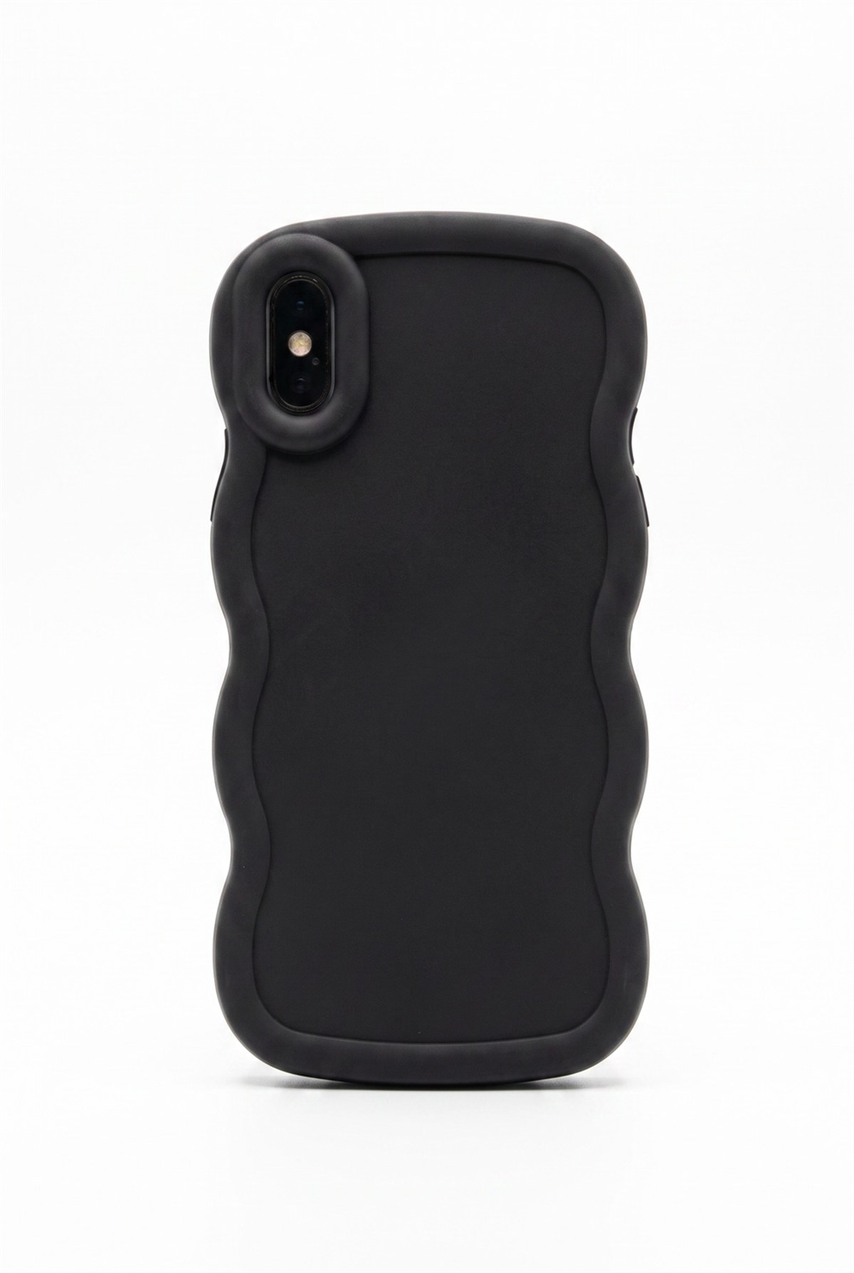 iPhone X VE İphone XS Uyumlu Dalgalı Tasarım Kamera Korumalı Mat Silikon Telefon Kılıfı