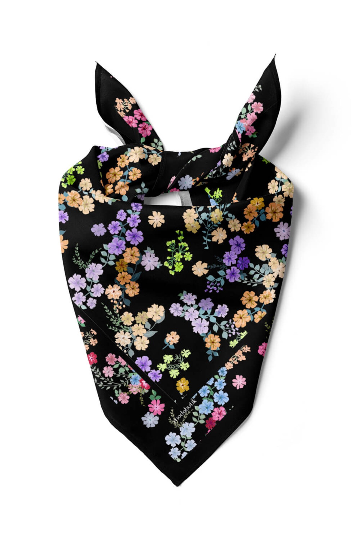 Violla Kadın Çiçek Desenli 50x50 Bandana HYL DG01393-22