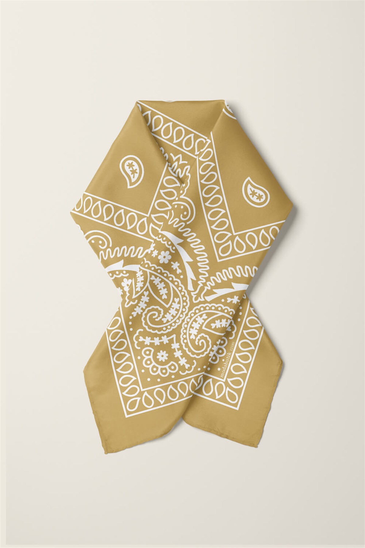Violla A23 MUSTARD ŞALLI BANDANA DG12189