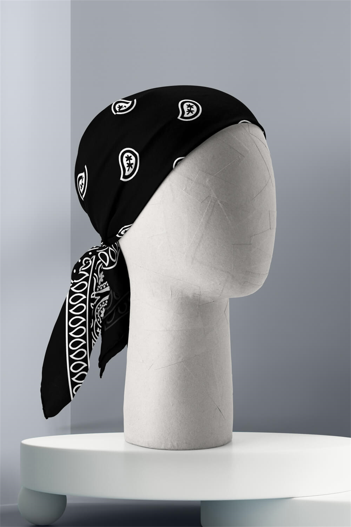 B69 BLACK ŞALLI BANDANA DG12184