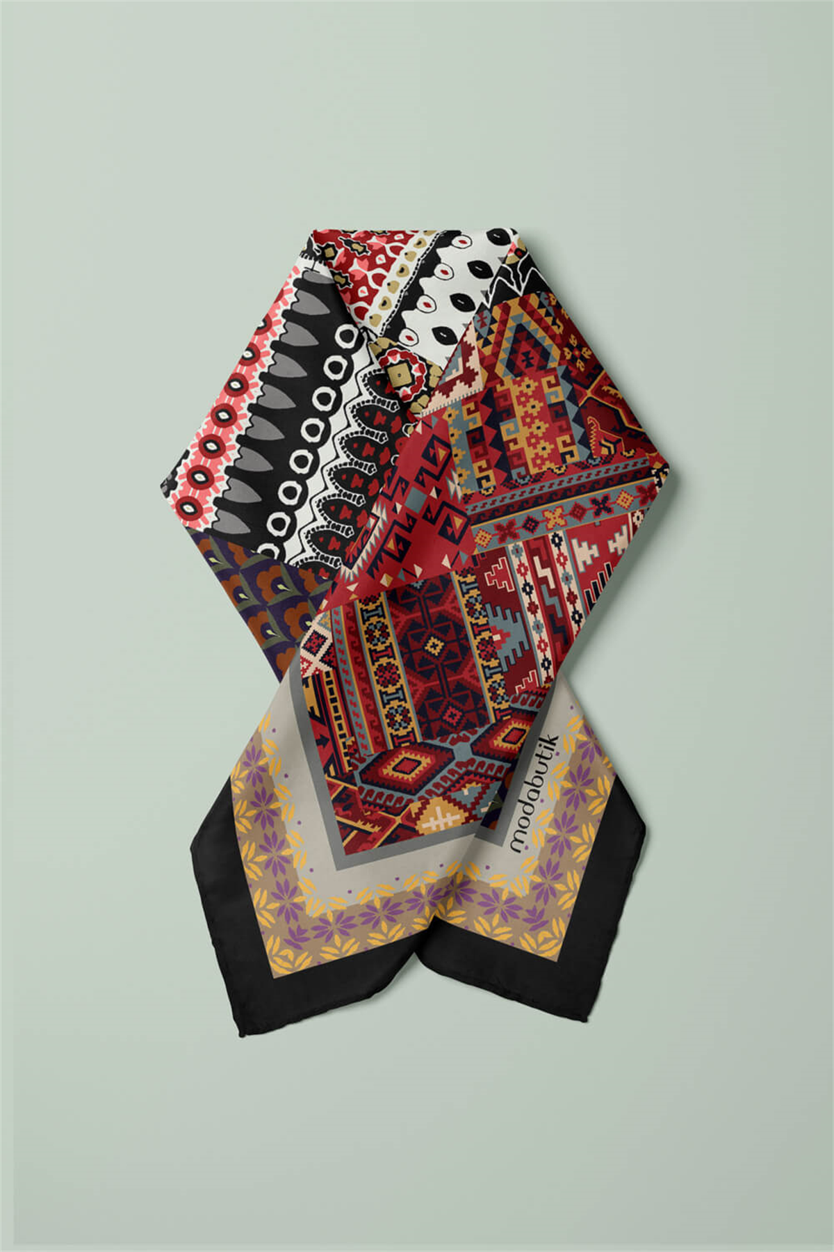 E17 ETNIK ŞAL DESENLI BANDANA