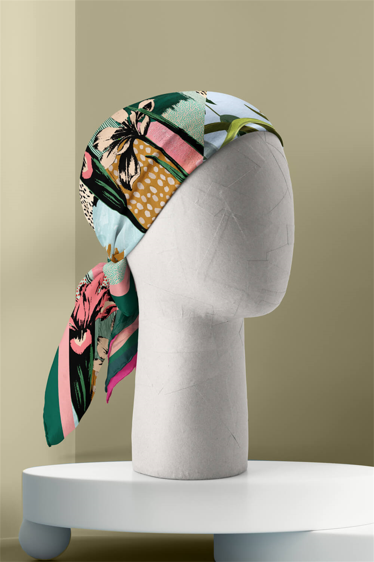 A82 TROPICAL TASARIMLI BANDANA DG12458