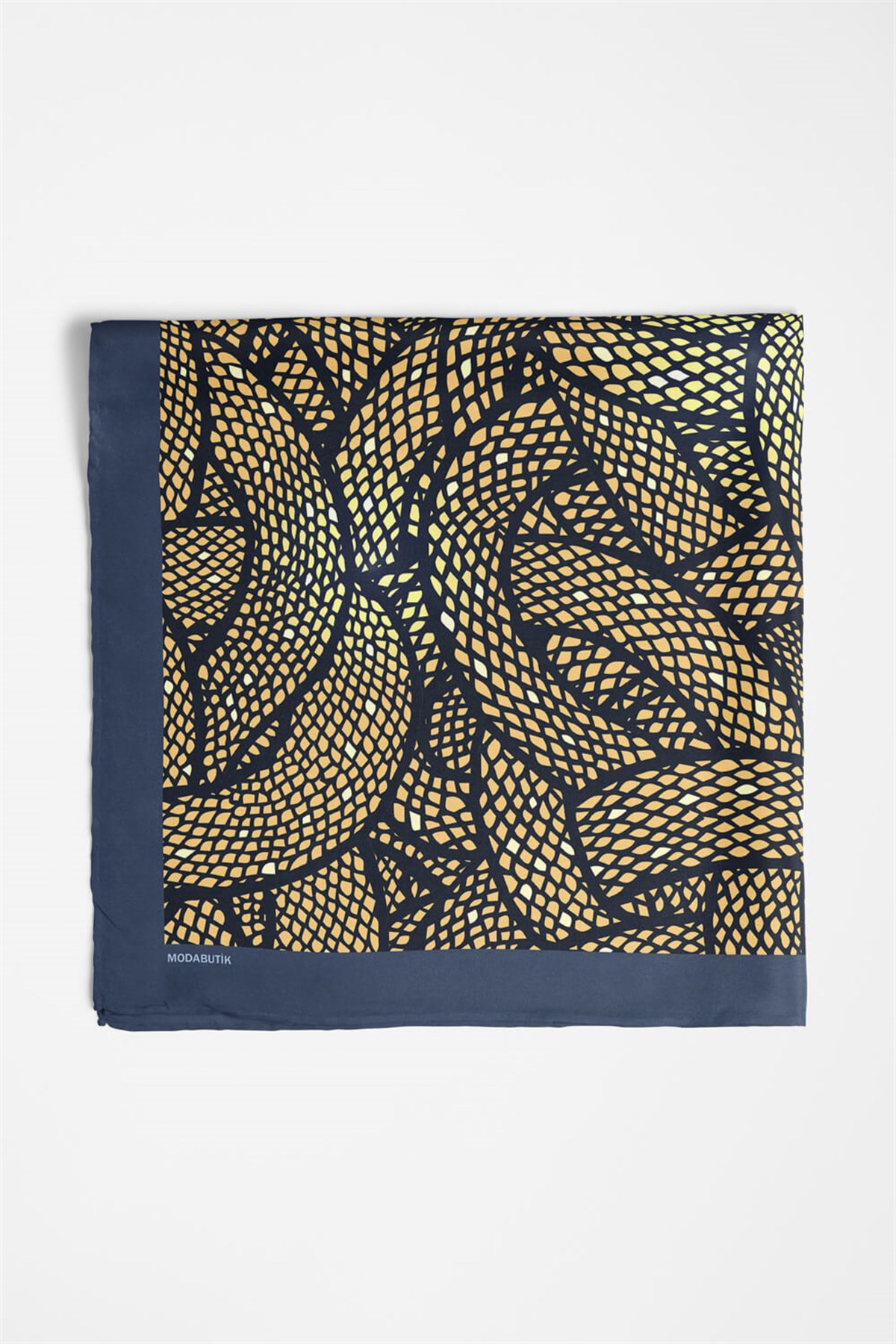 Violla Y70 Kadın Halat Desenli Bandana 50x50 Sarı DG0340-22