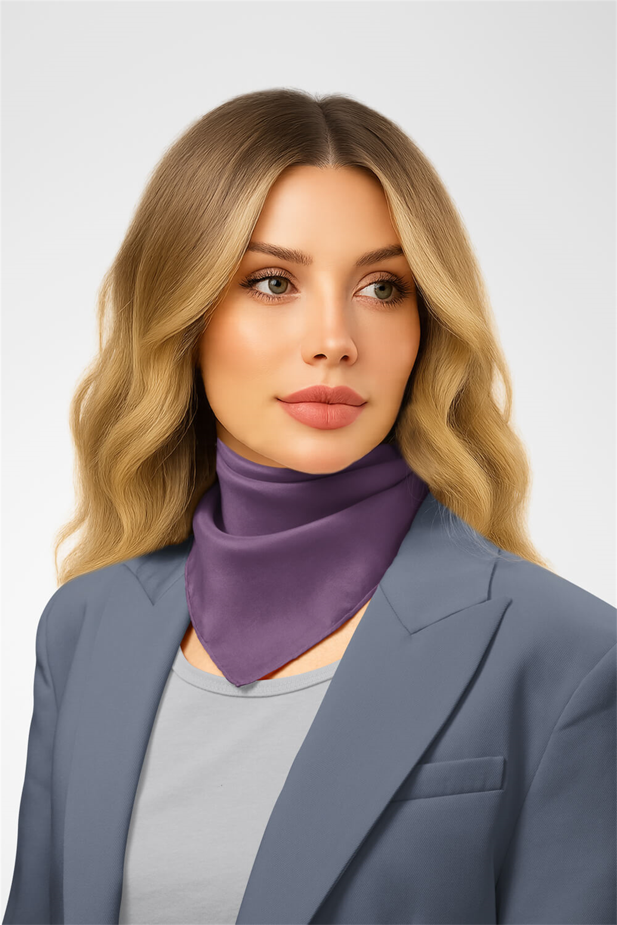 Şifon Leylak Bandana
