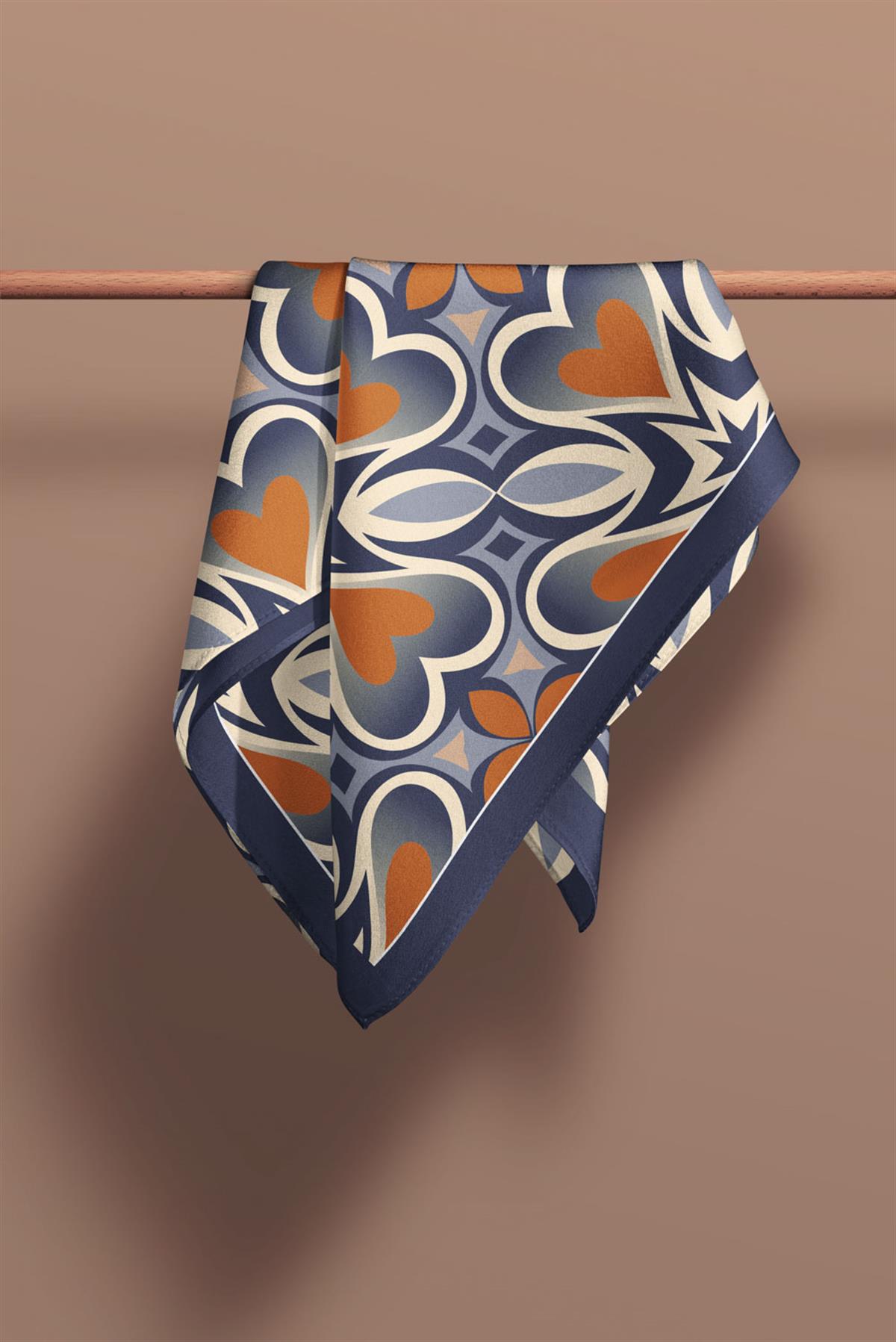 I12 Çiçek Desenli Fular 30x140