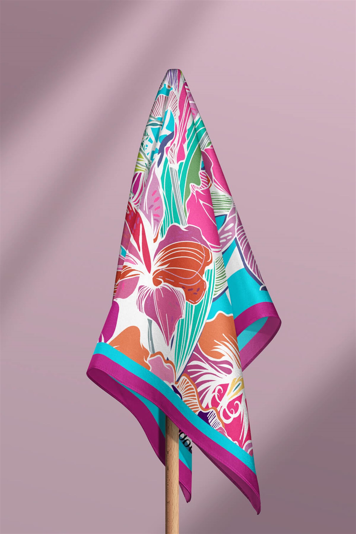 F85 Violla Çiçek Desenli Bandana