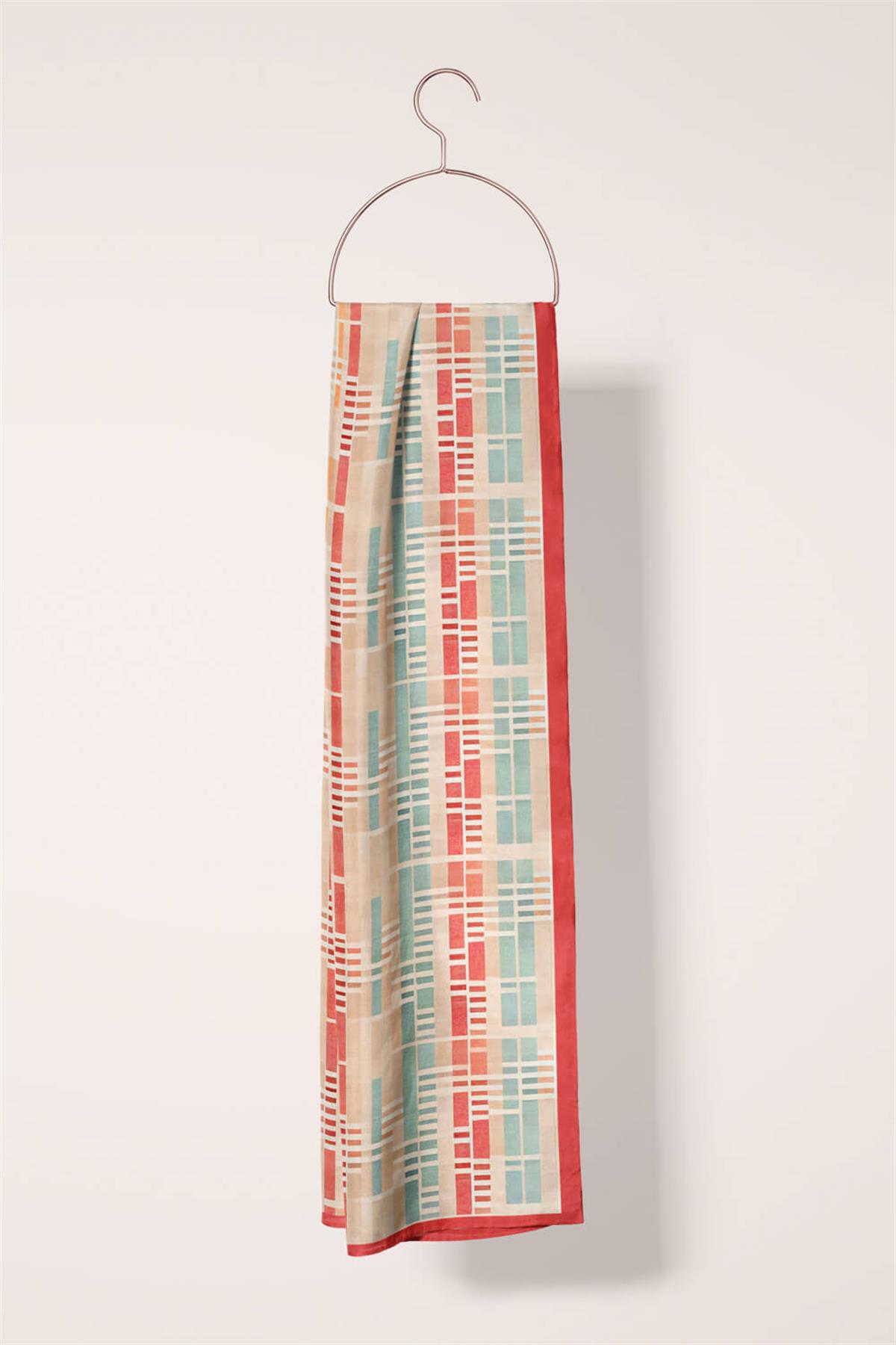 Modabutik Çizgi Desenli Fular