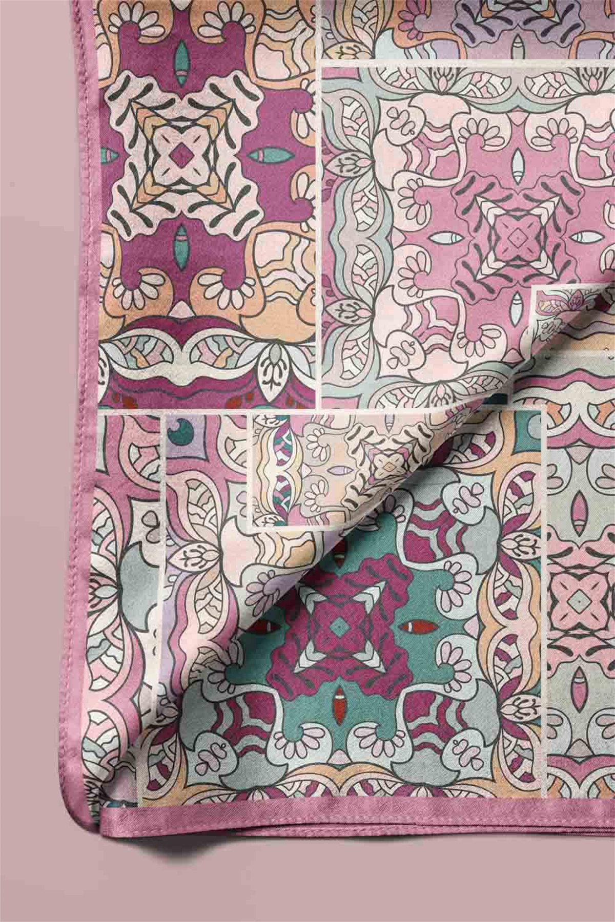 100% Silk Headscarf for Women - 22