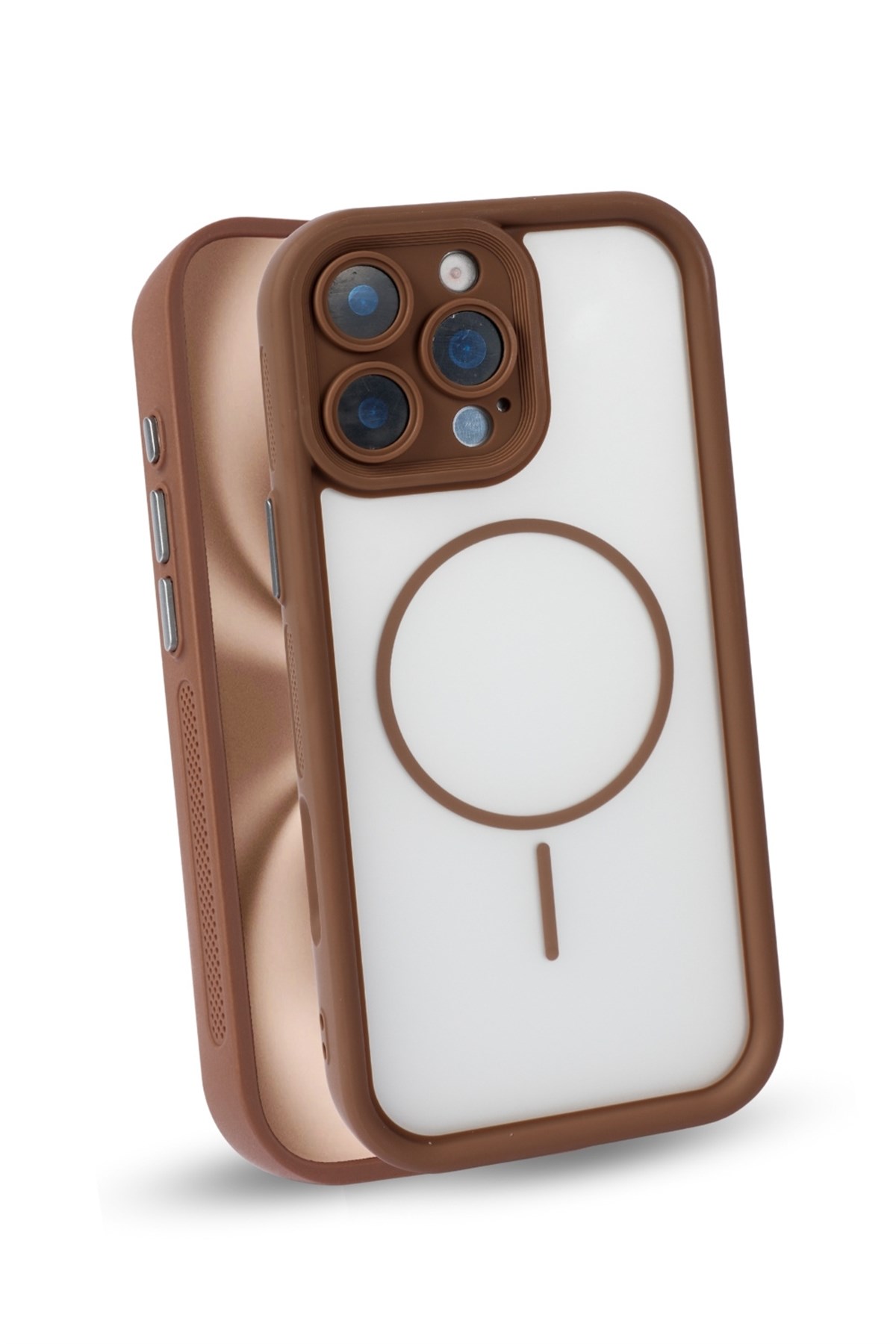 iPhone 16 Pro Max Kılıf – Kamera Korumalı – MagSafe Uyumlu – Haki Renk – Mat Silikon Telefon Kılıfı