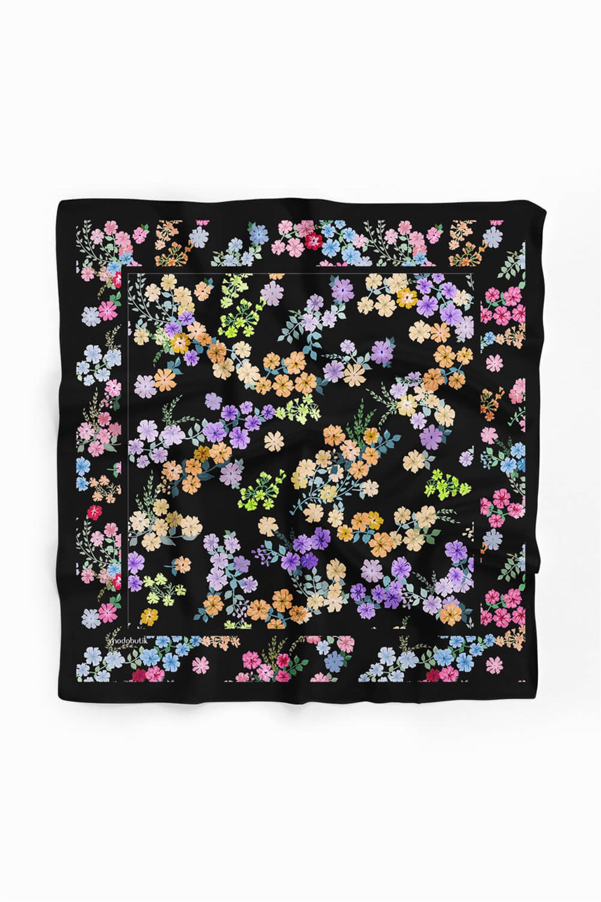 Violla Kadın Çiçek Desenli 50x50 Bandana HYL DG01393-22