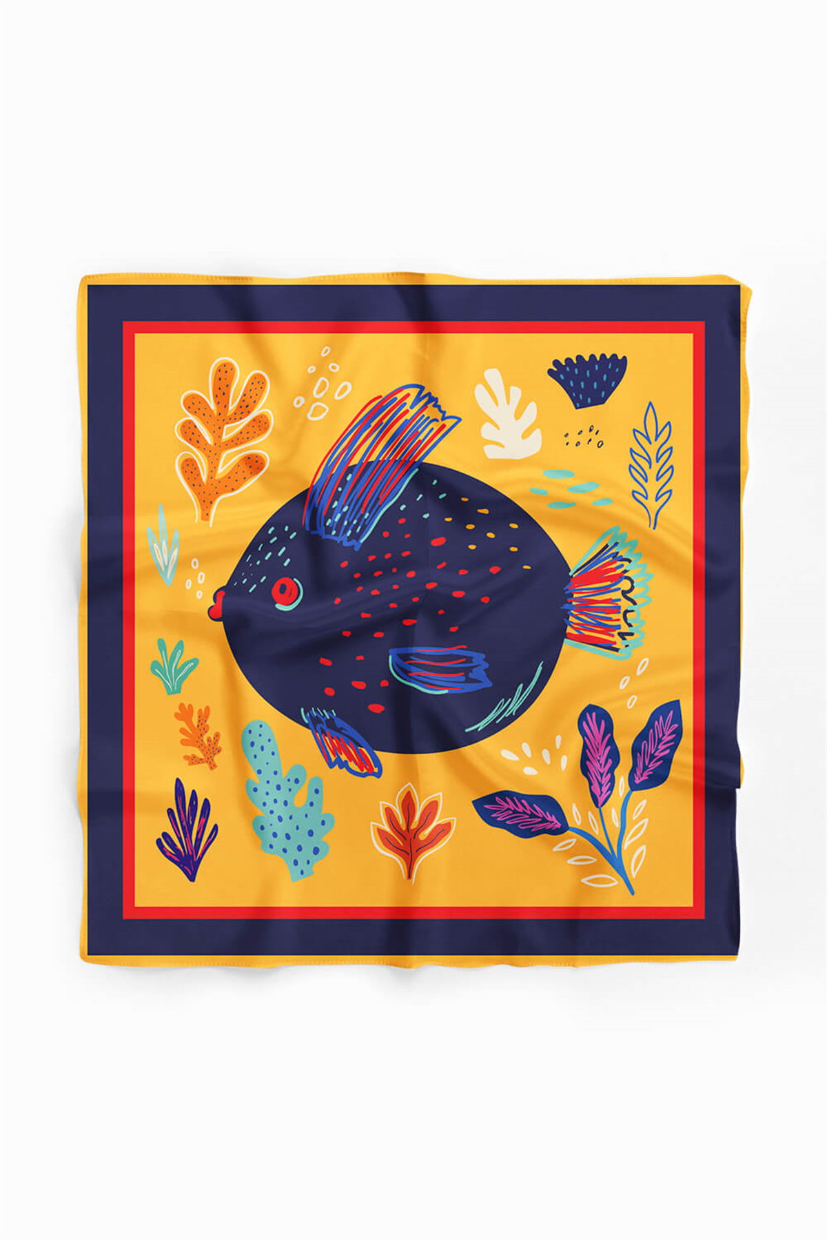 B58 Modabutik Balık Desenli Bandana