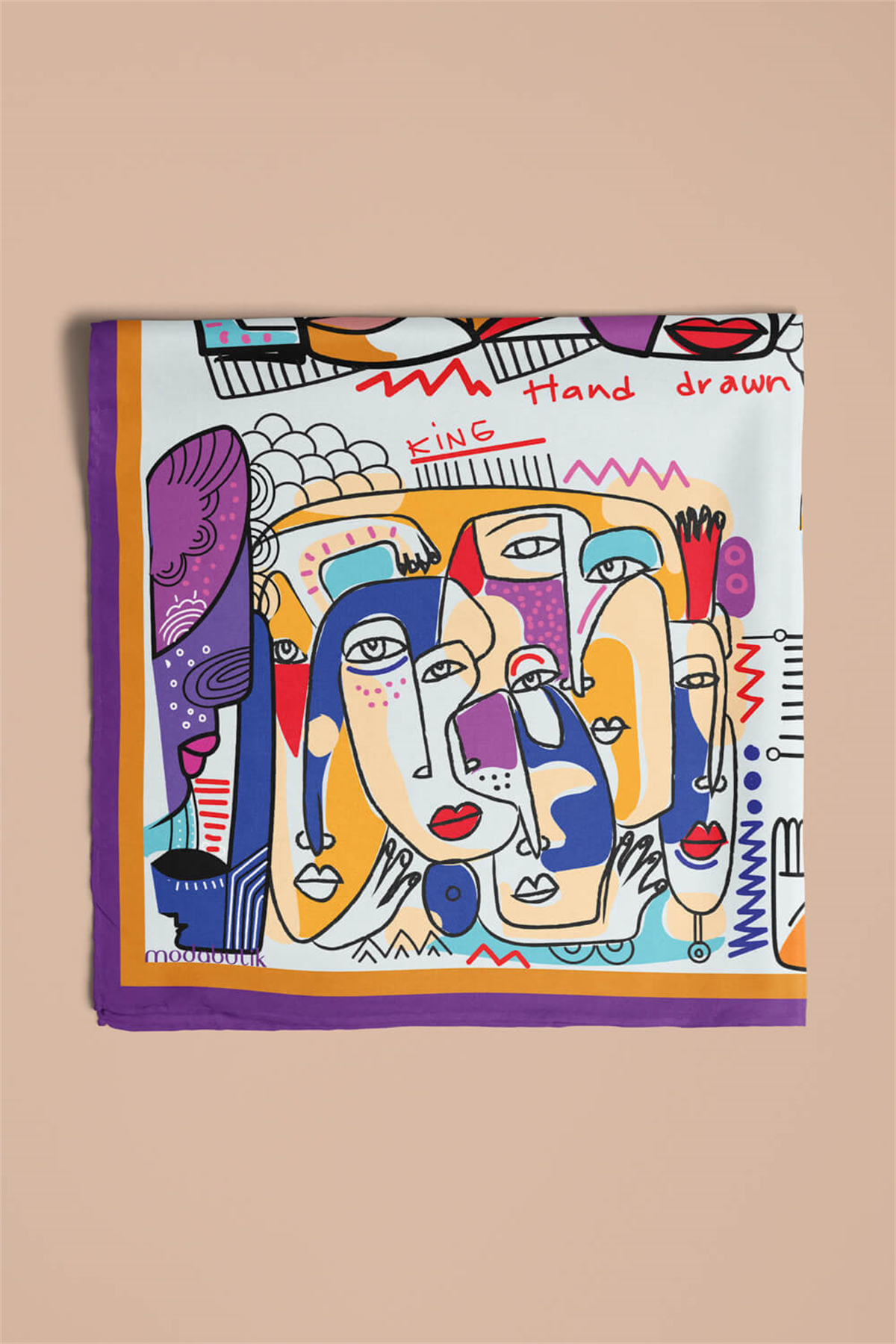 Modabutik Kübizm Desenli Bandana