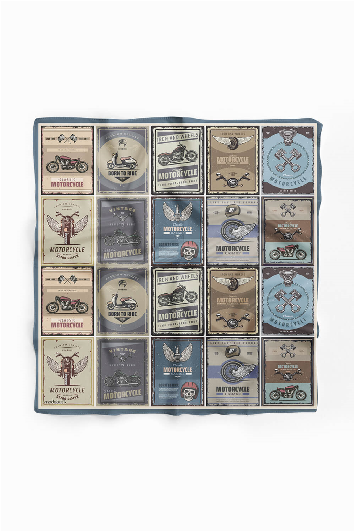 H7 Modabutik Motorcycle Desenli Bandana